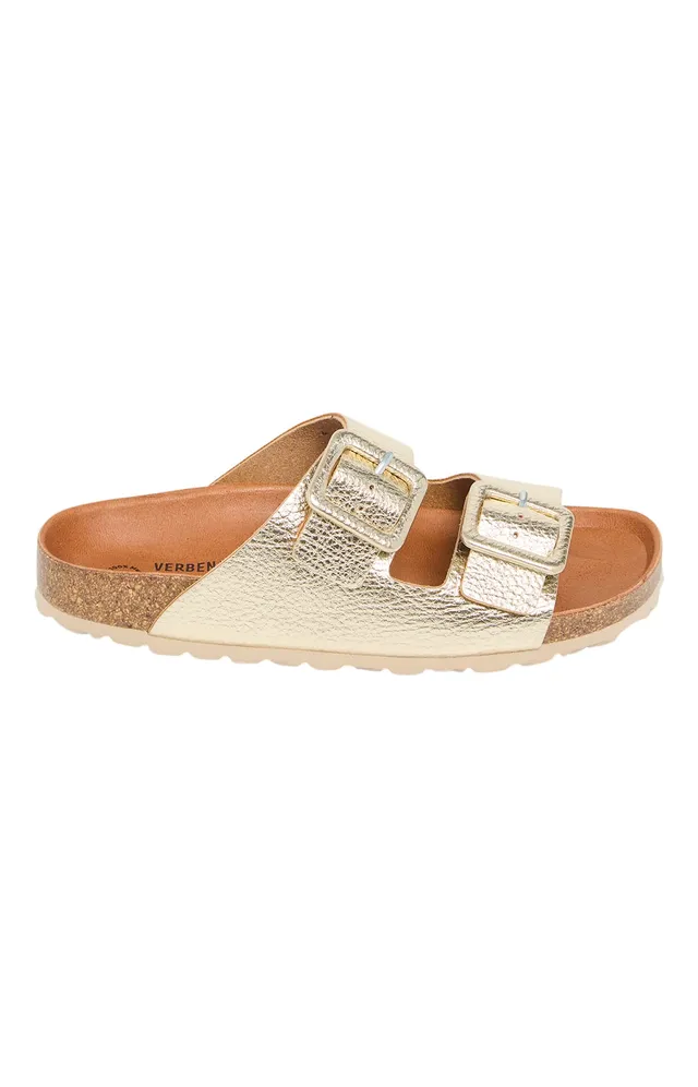 arthur-bob-sandales-cuir-mules-femme-gold image 1