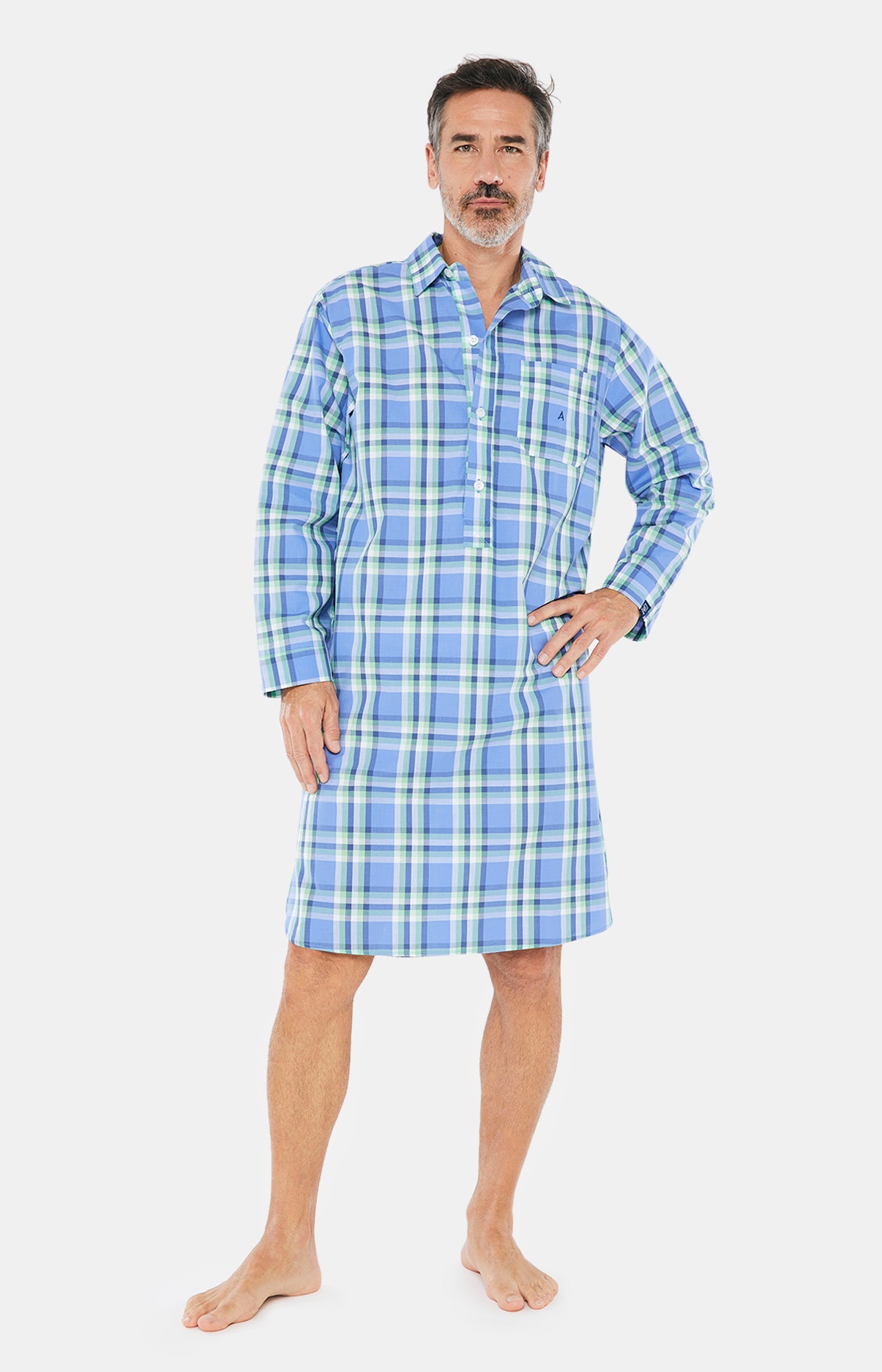 arthur-bob-961-chemise-de-nuit-homme-azur image 2