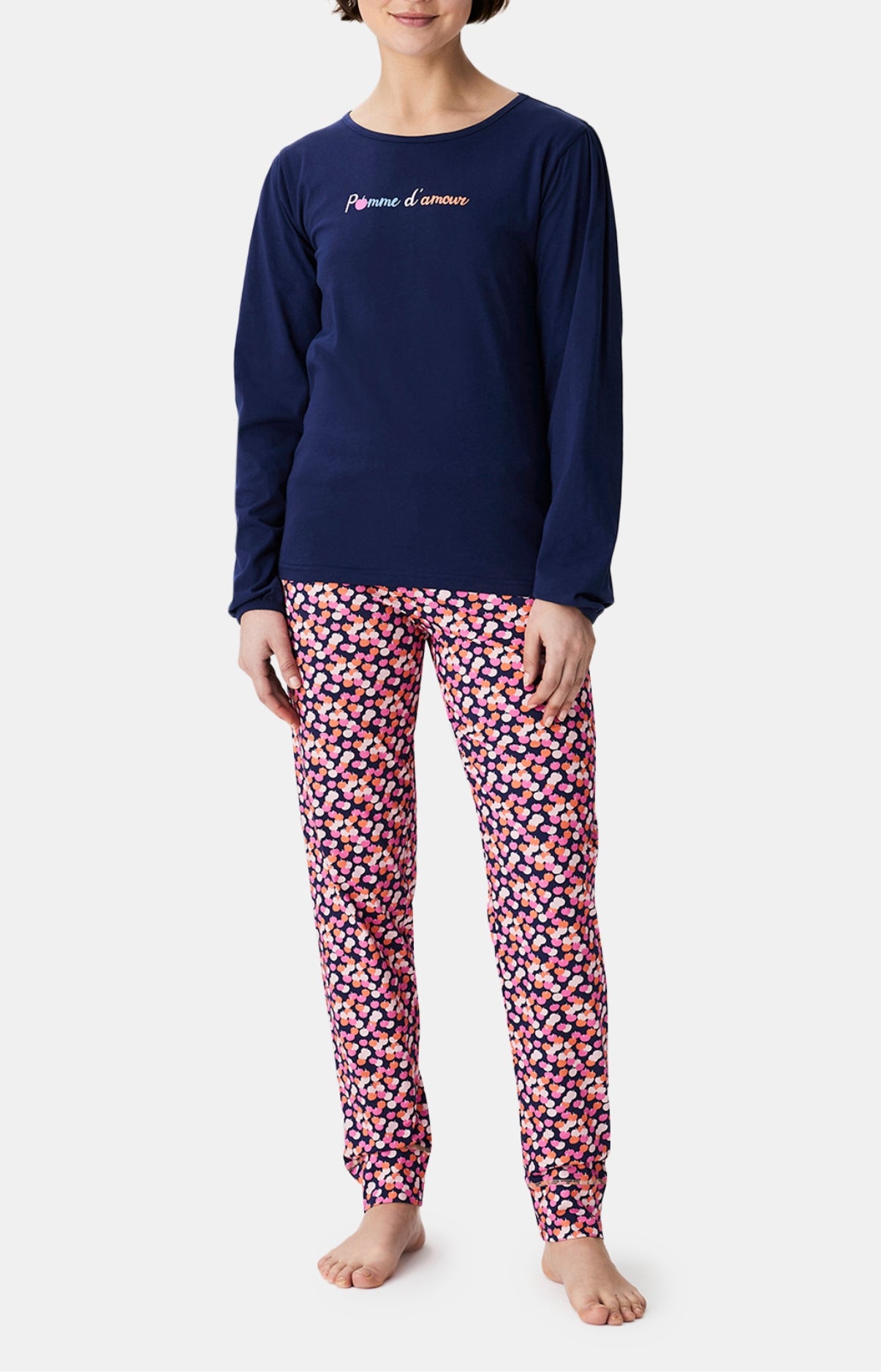 arthur-bob-pommes-pyjama-femme-multicolore-coton-bio image 1