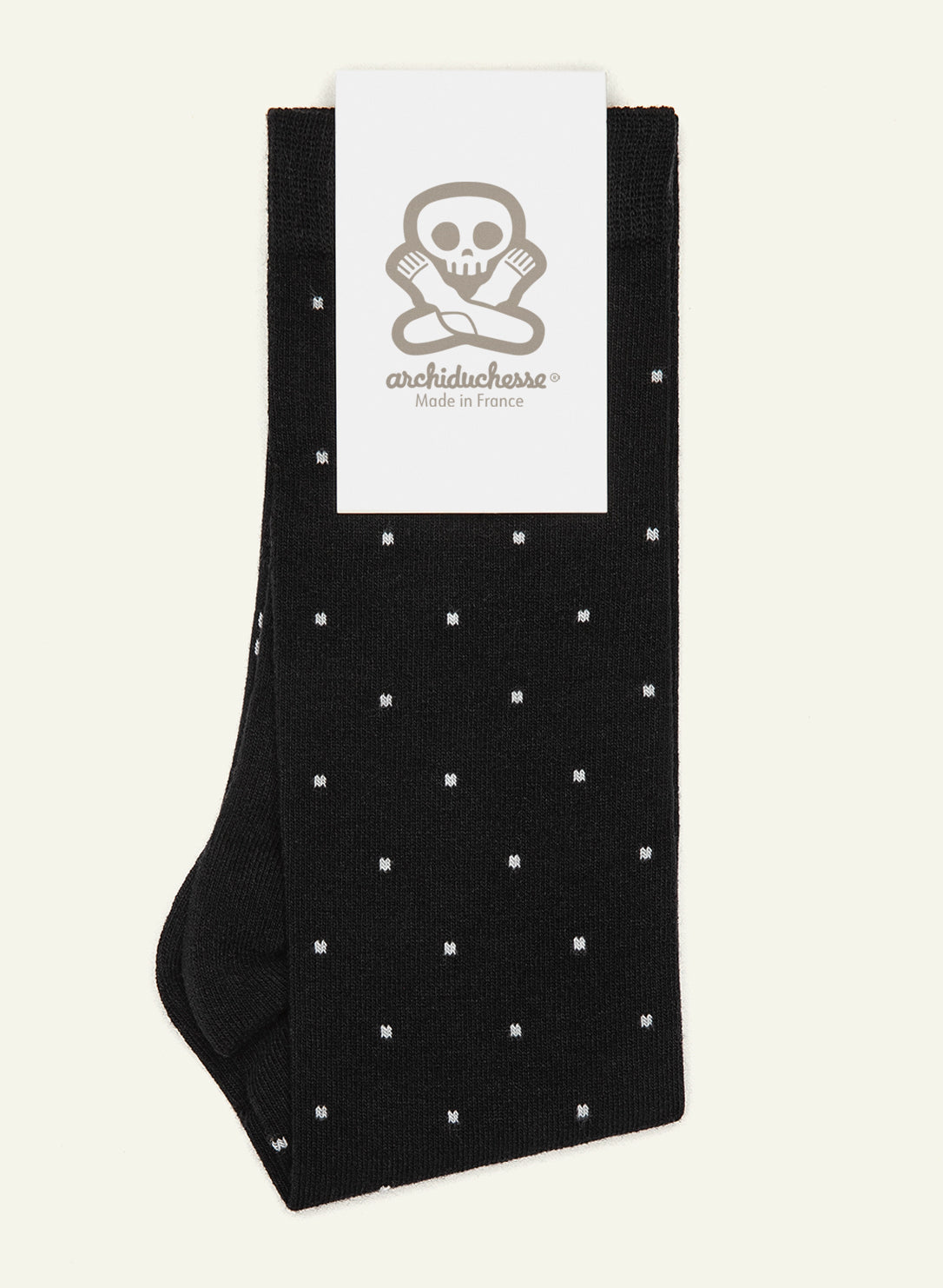archiduchesse-fantaisie-pixel-blanc-chaussettes-recycl-es-noires image 5