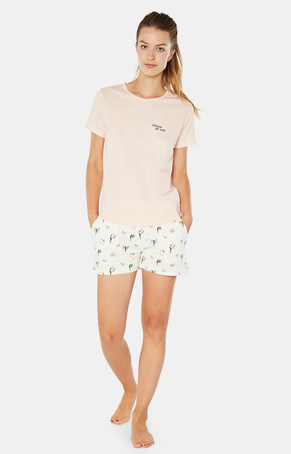 arthur-bob-birdie-pyjashort-femme-blanc-coton-bio image 1