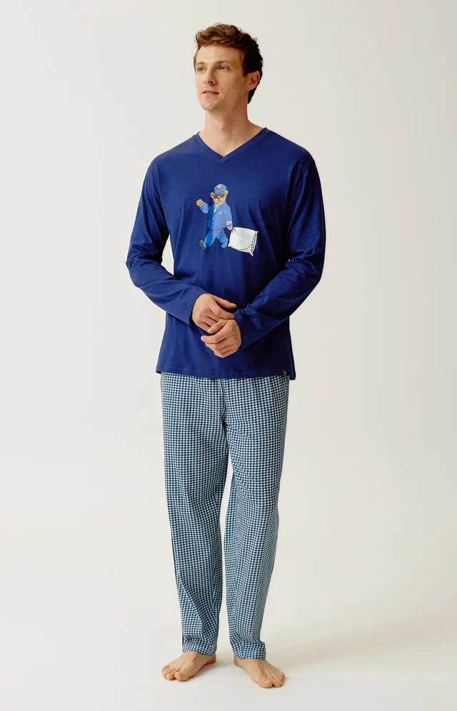 arthur-bob-pilote-de-lit-pyjama-homme-ciel-coton-bio-l-ger image 1