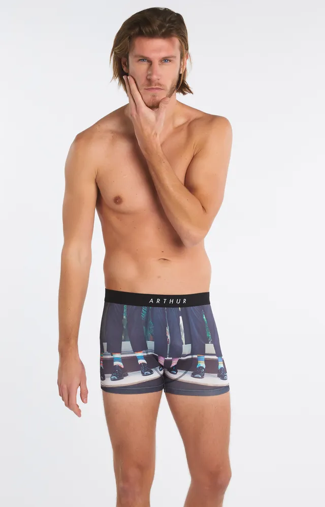 arthur-shoes-boxer-homme-noir-imprim image 1