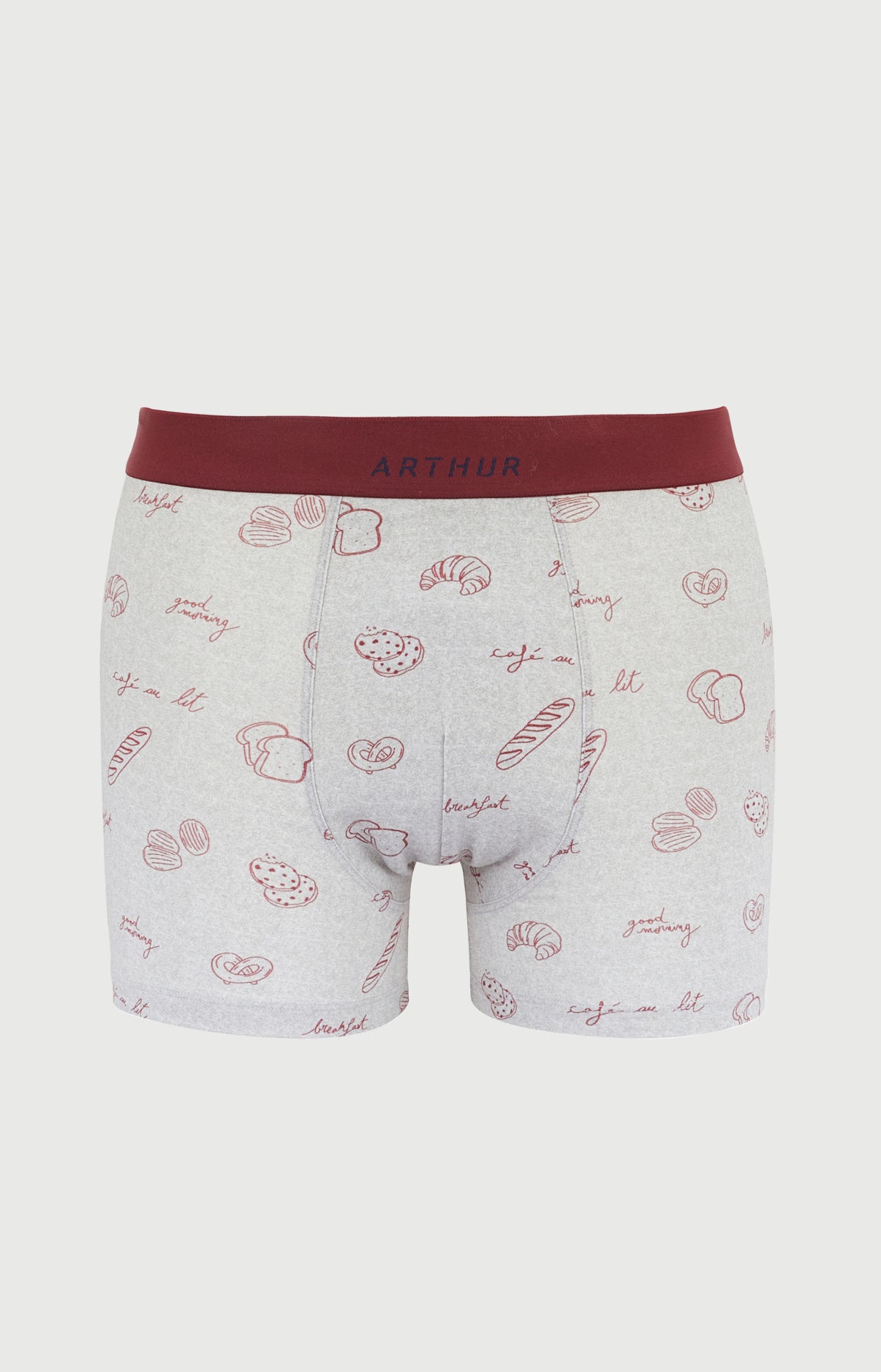 arthur-bob-boxer-p-tit-dej-au-lit-coton-bio-gris-homme image 3