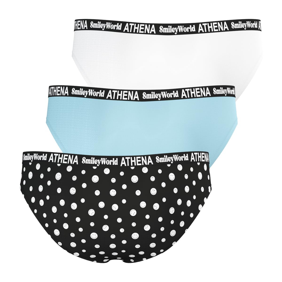 athena-graphic-culotte-fille-smileyworld-12-ans-lot-de-3-coton image 3