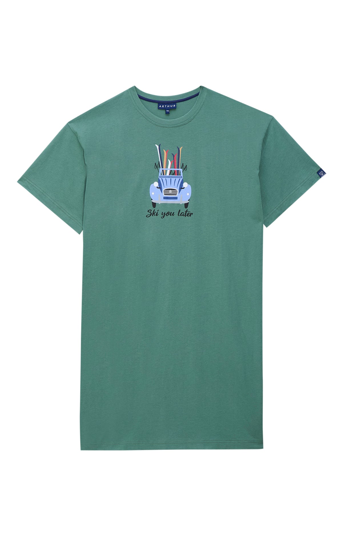 arthur-bob-ski-you-later-maxi-tee-shirt-vert image 3