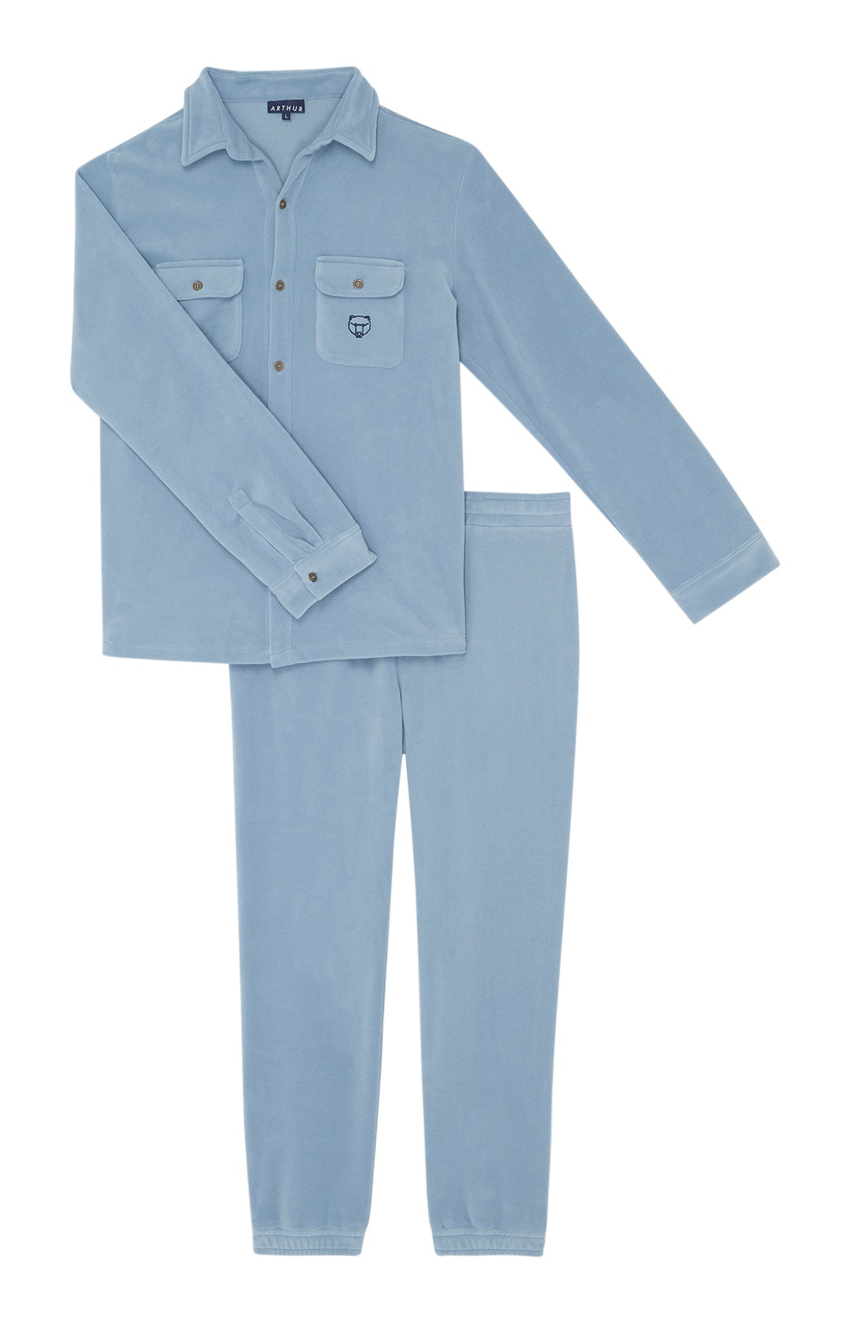 arthur-bob-polaire-pyjama-chaud-homme-gris image 3