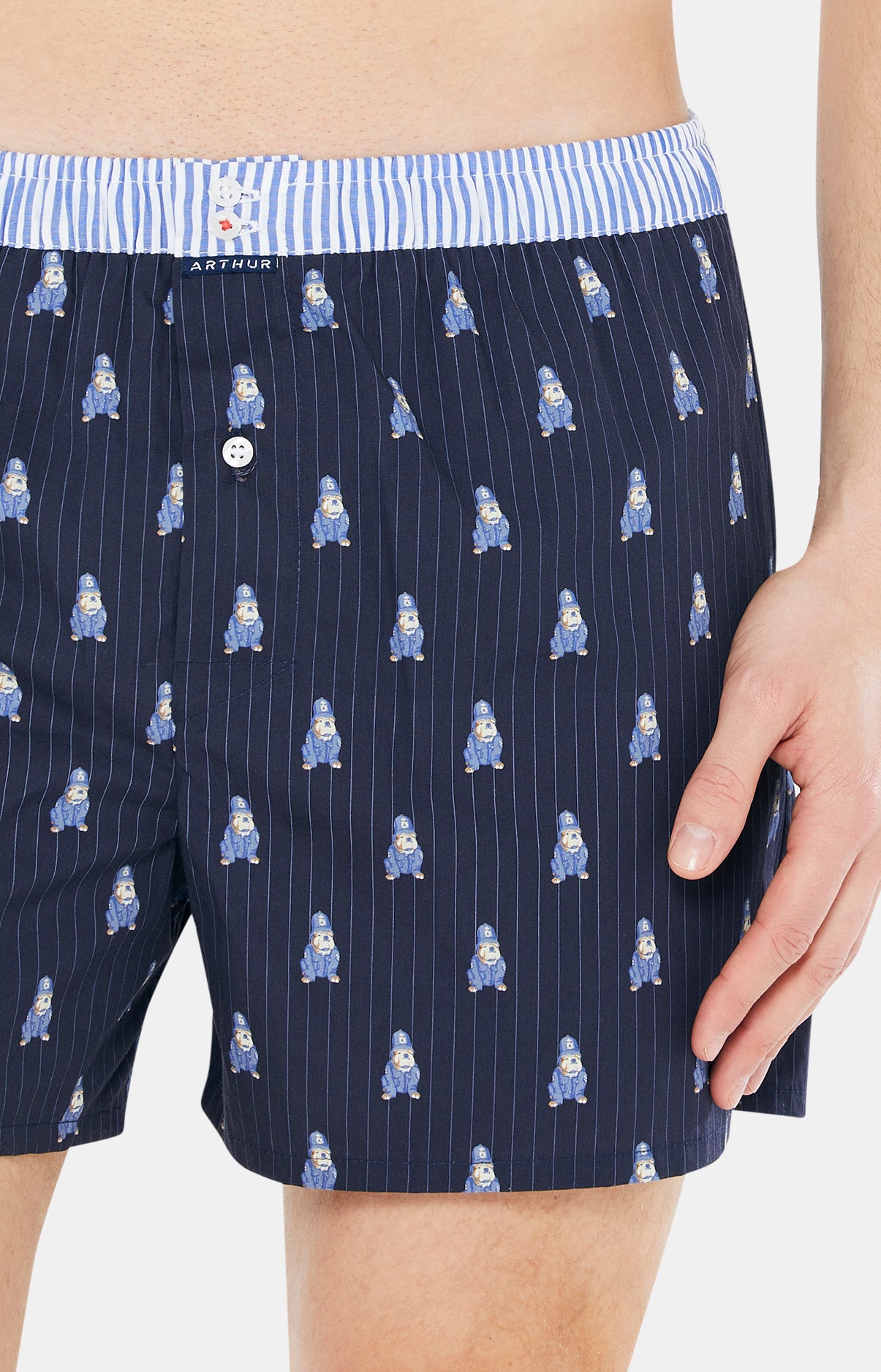 arthur-le-club-n-1006-cale-on-homme-marine-coton-bio image 2