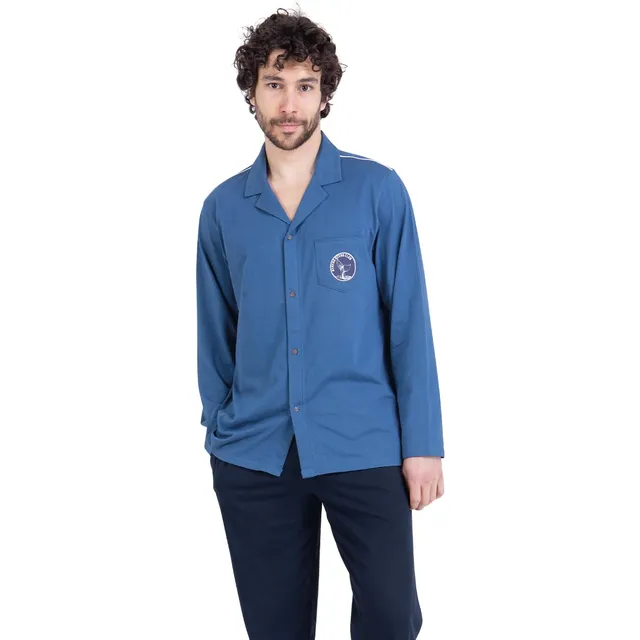 athena-easy-coton-ocean-club-pyjama-long-homme-l-rayures image 1