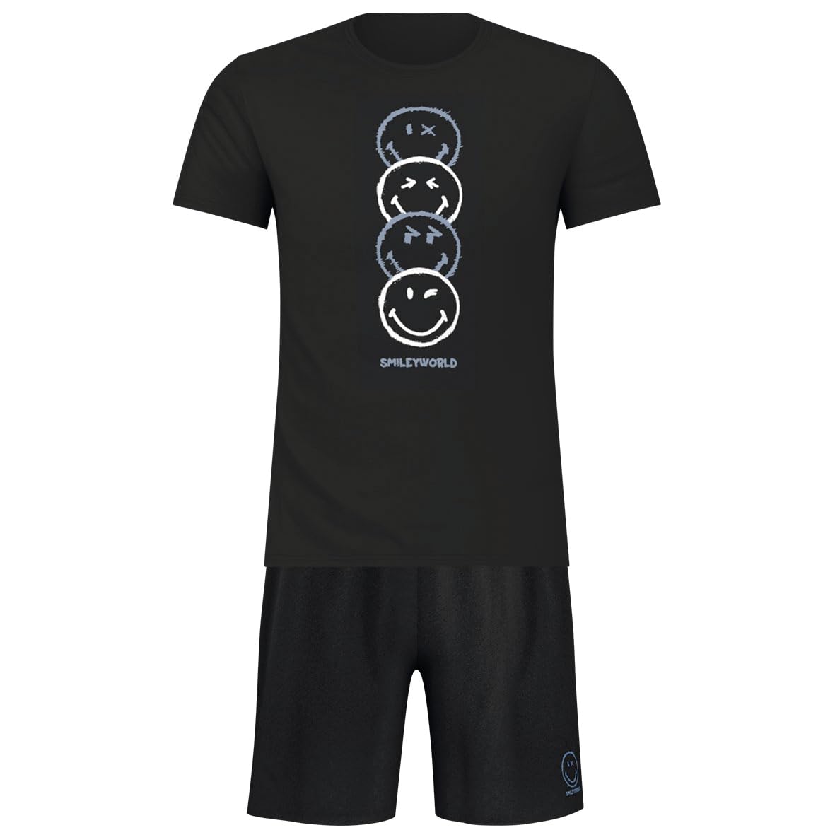 athena-graphic-pyjama-court-homme-smileyworld-taille-l-coton image 1