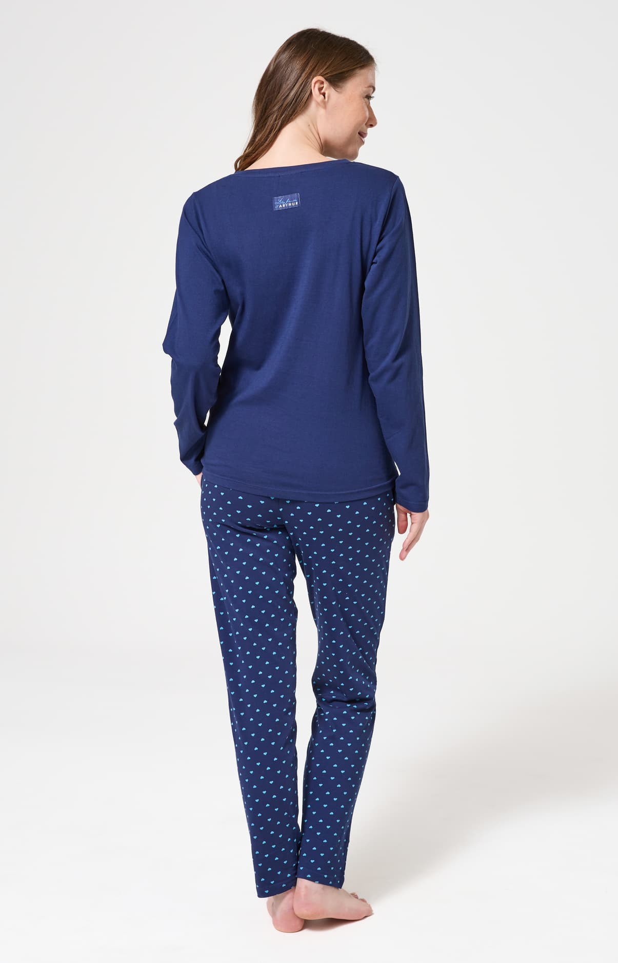 arthur-bob-pyjama-tradi-marine-femme-coton-bio image 5