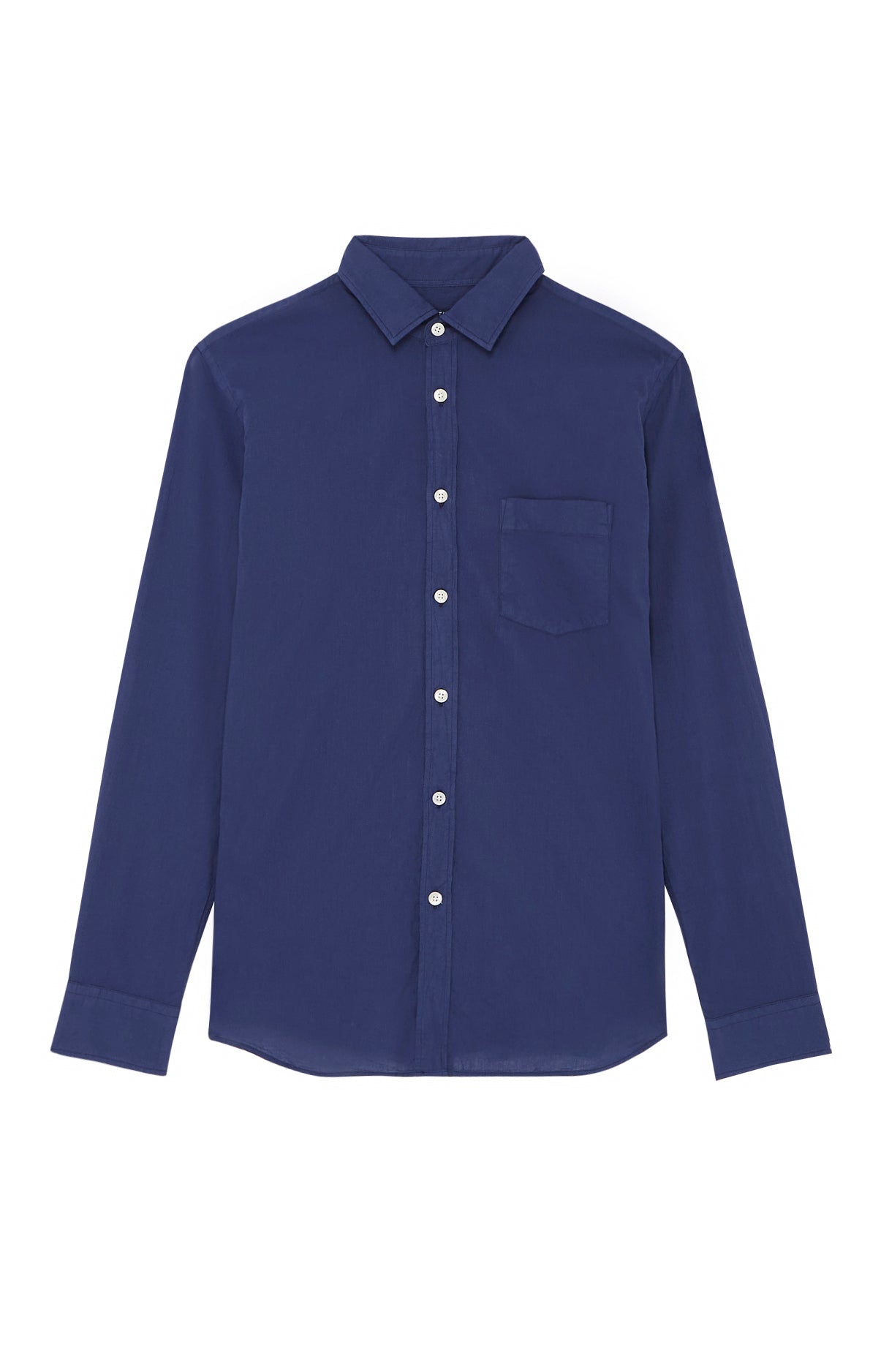 arthur-bob-voile-de-coton-chemise-homme-manches-longues-marine image 4