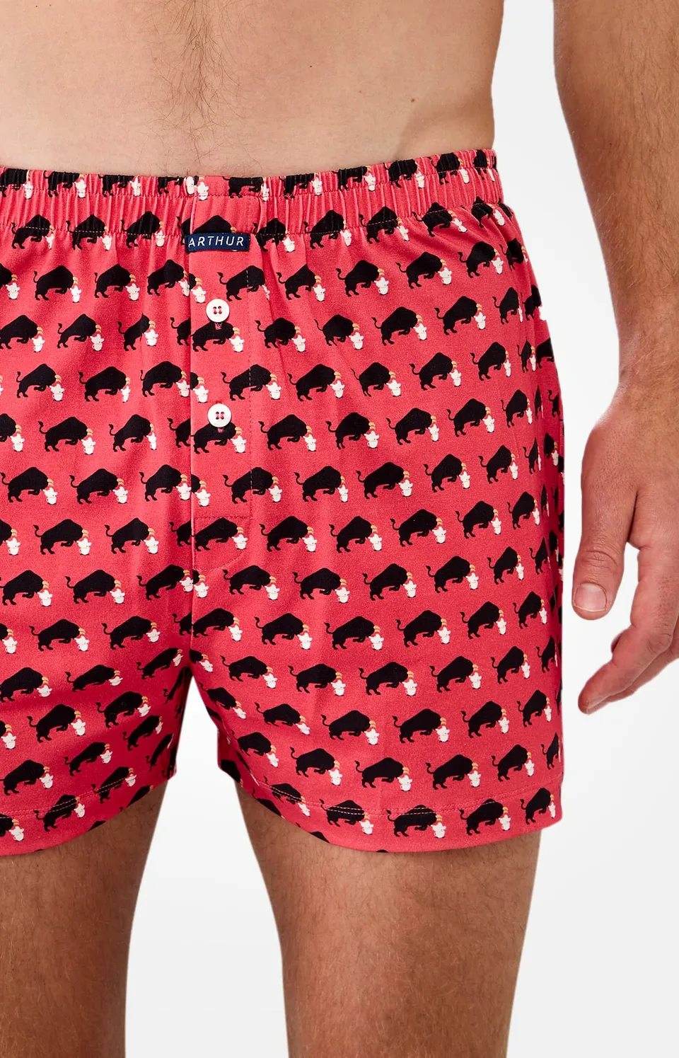 arthur-le-club-ol-cale-on-homme-rouge-coton-bio image 1