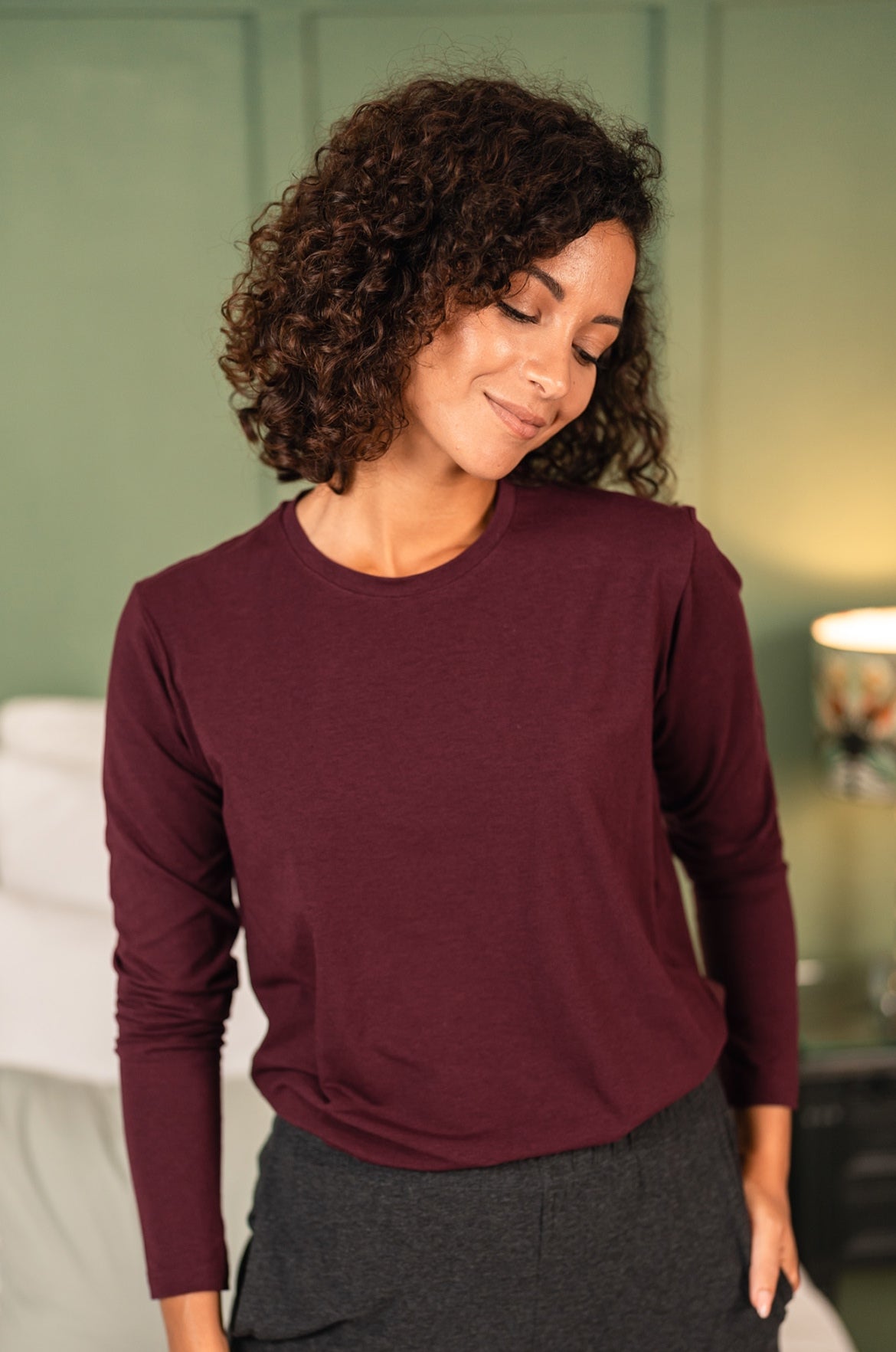 p-trone-t-shirt-manches-longues-blanc-cr-me image 6