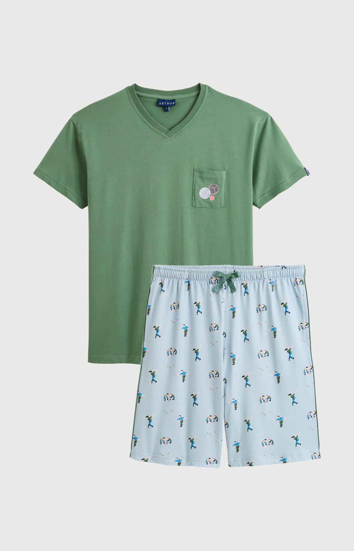 arthur-bob-p-tanque-pyjashort-homme-jersey-coton-ciel image 3
