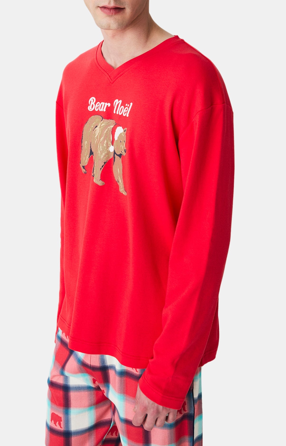 arthur-bob-bear-no-l-pyjama-homme-coton-bio-rouge image 4