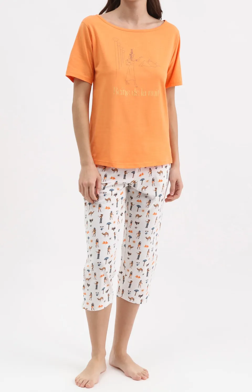arthur-bob-reine-de-la-nuit-pyjacorsaire-orange-coton image 1