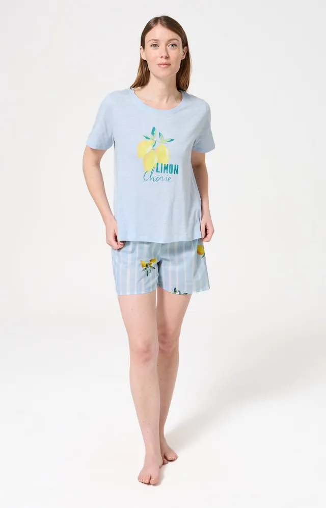 arthur-bob-lemon-ch-rie-pyjashort-femme-glac-coton-bio image 1
