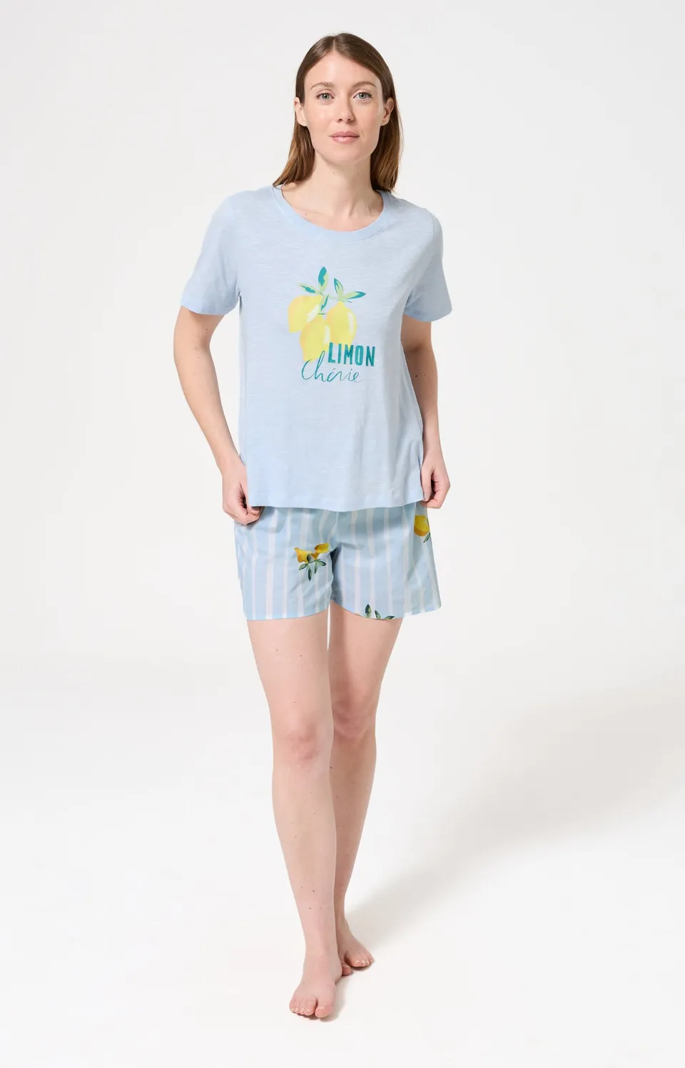 arthur-bob-lemon-ch-rie-pyjashort-femme-glac-coton-bio image 1