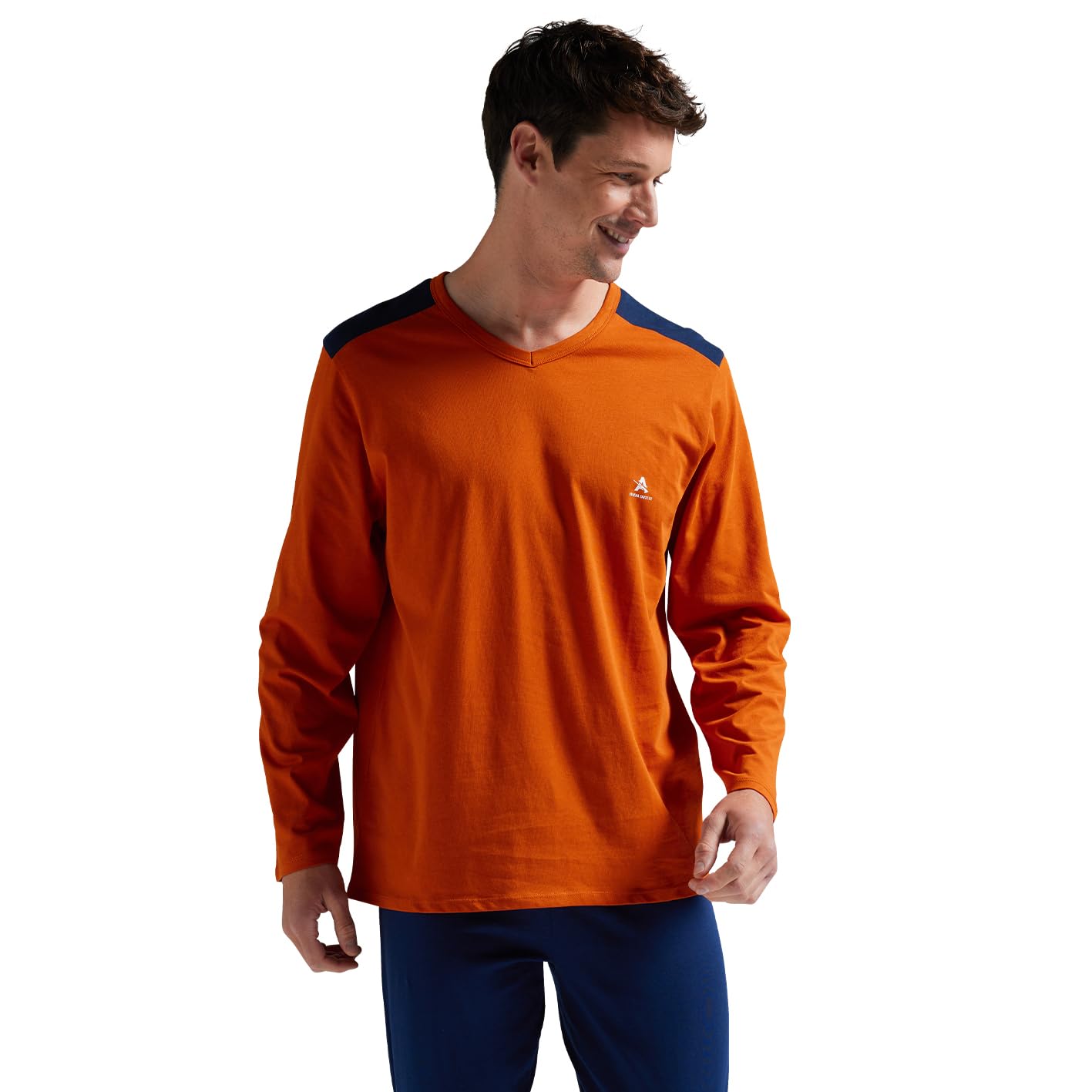 athena-ecopack-pyjama-long-homme-coton-gris-marine-taille-m image 8