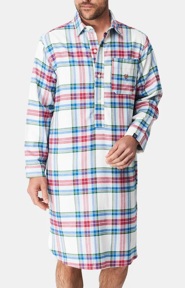 arthur-bob-logan-chemise-de-nuit-flanelle-blanc-taille-l image 1