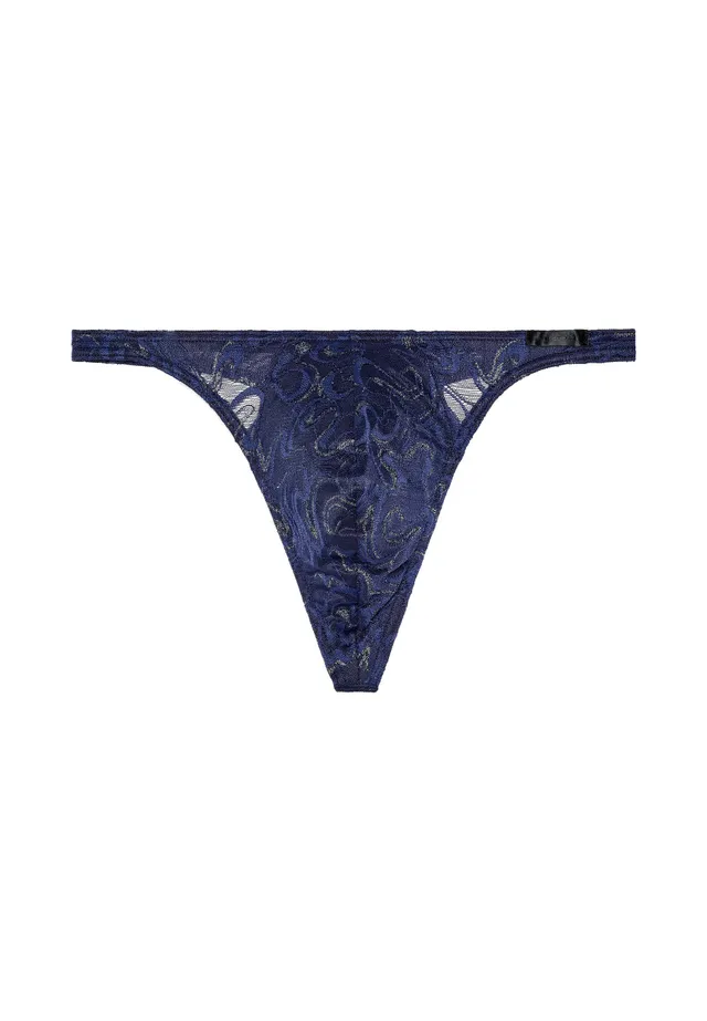 hom-purple-string-homme-dentelle-bleu-marine image 1