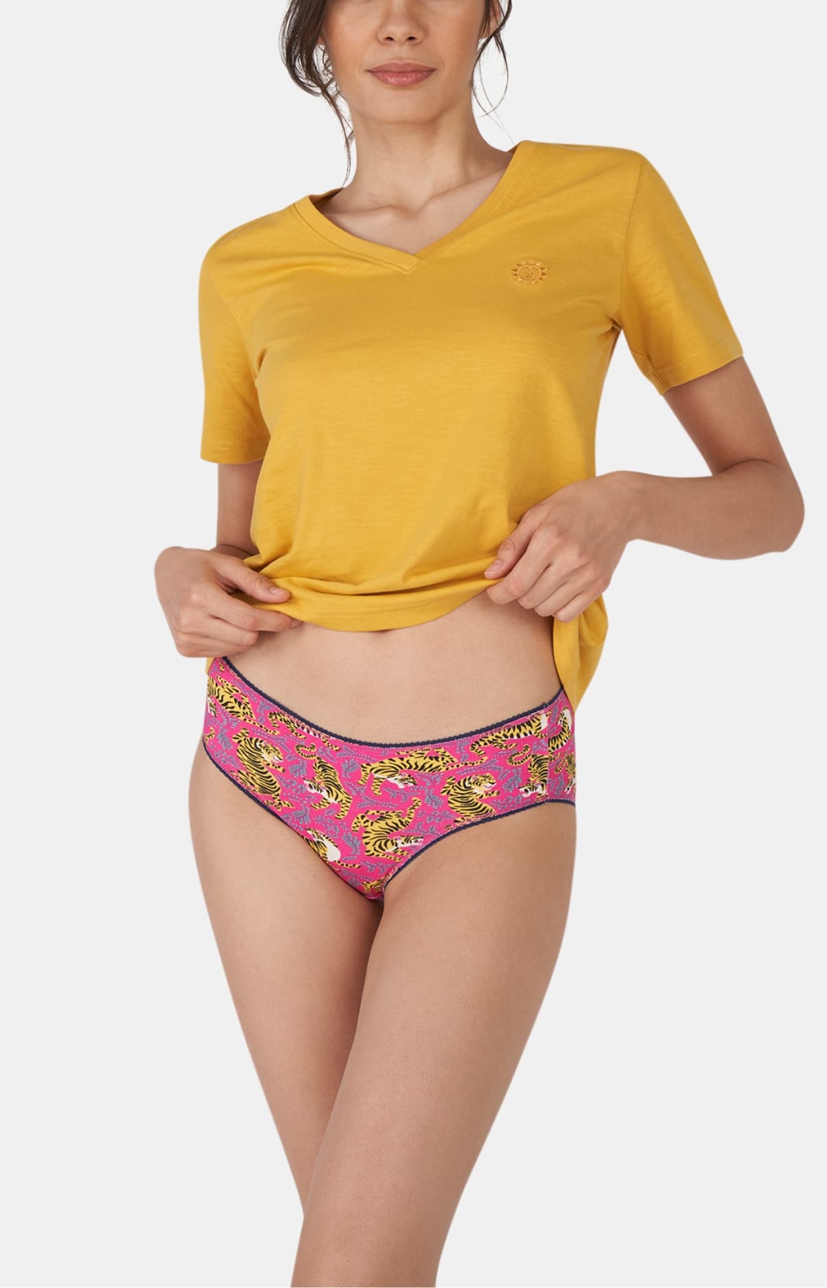 arthur-bob-culotte-coton-bio-tigre-rose-fushia image 1