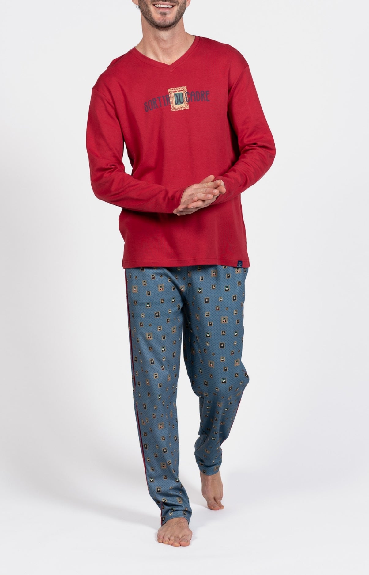 arthur-bob-sortir-du-cadre-pyjama-coton-bio-bleu image 1