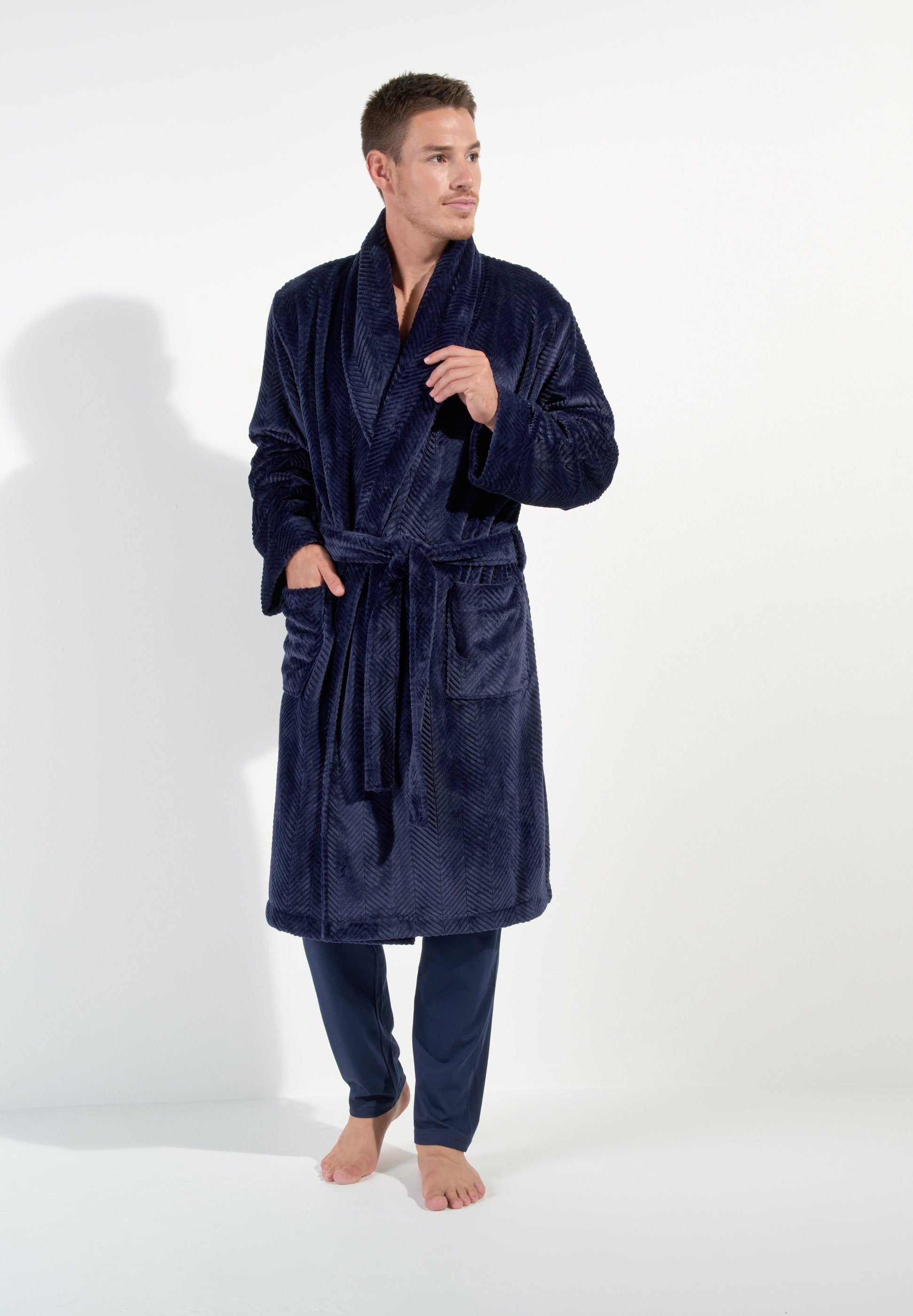 hom-modal-comfort-everest-peignoir-homme-marine-xl image 2