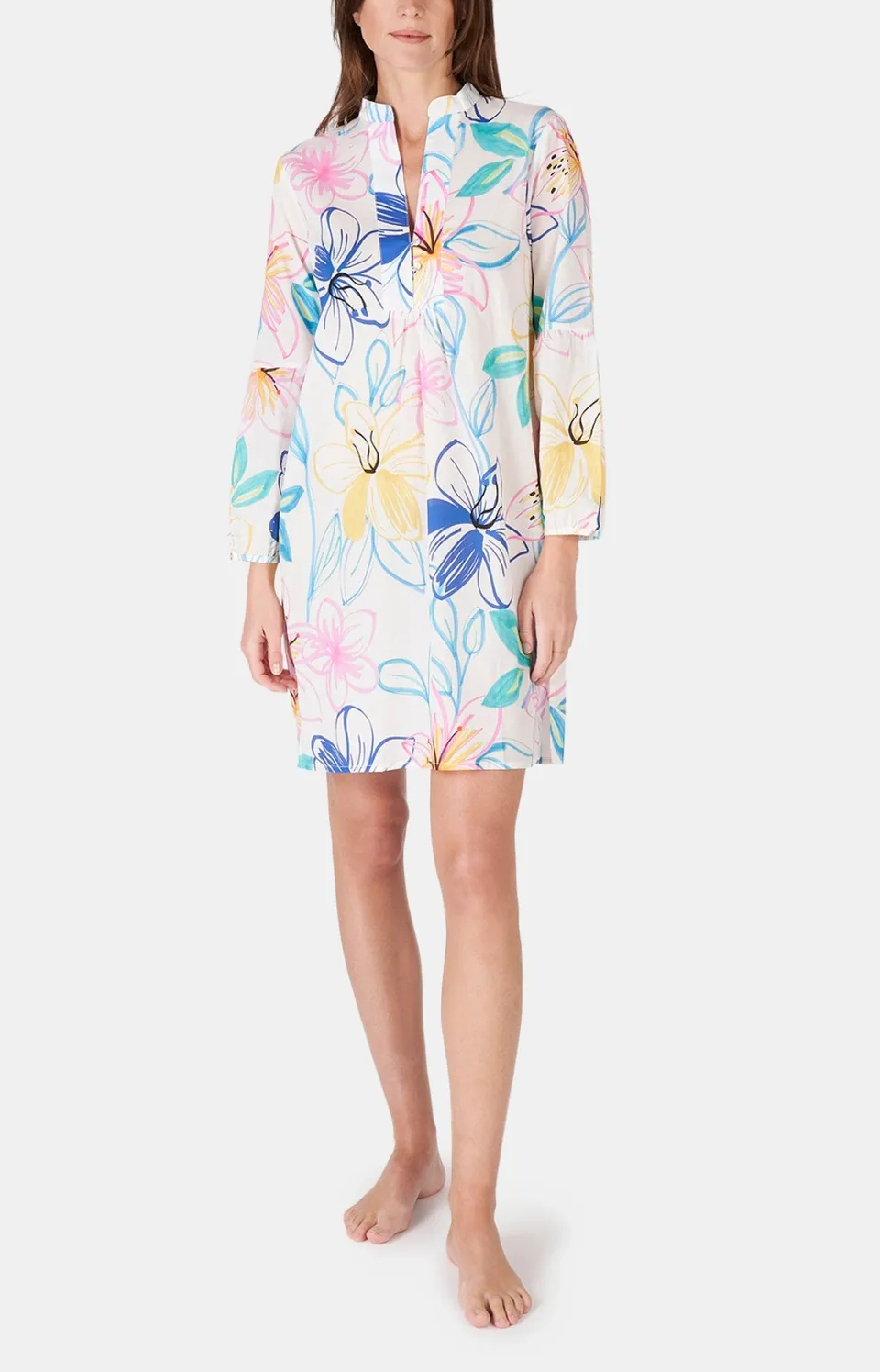 arthur-bob-liquette-flore-chemise-de-nuit-40-42-fleurie image 1