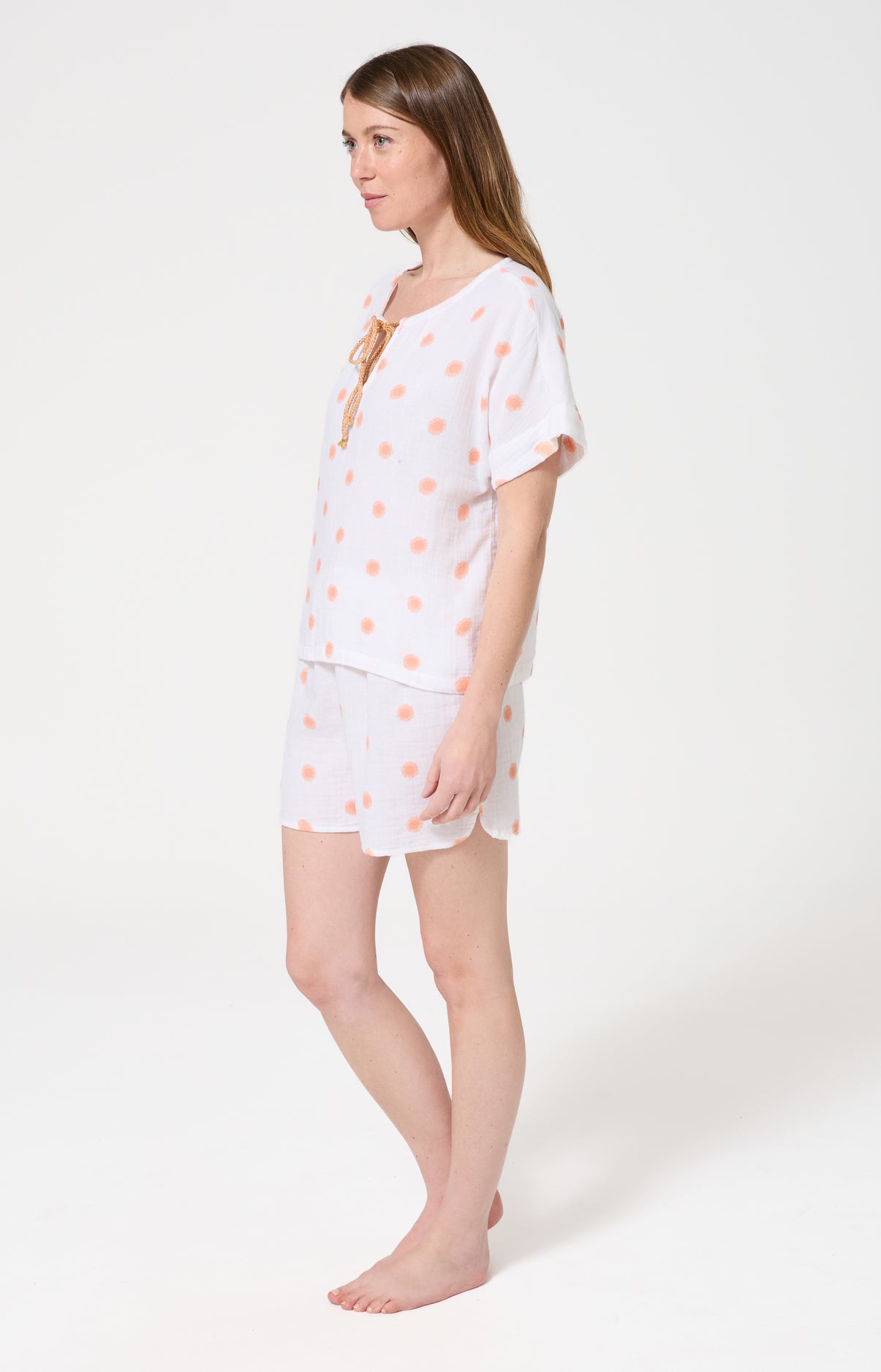 arthur-bob-soleil-pyjashort-gaze-coton-bio-blanc image 5
