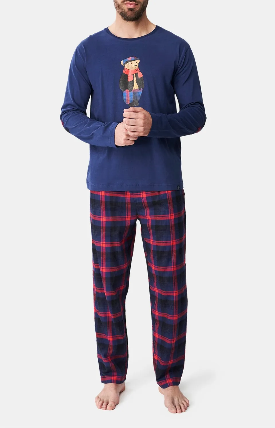 arthur-bob-pyjama-carreaux-yale-marine-coton-chaud image 1