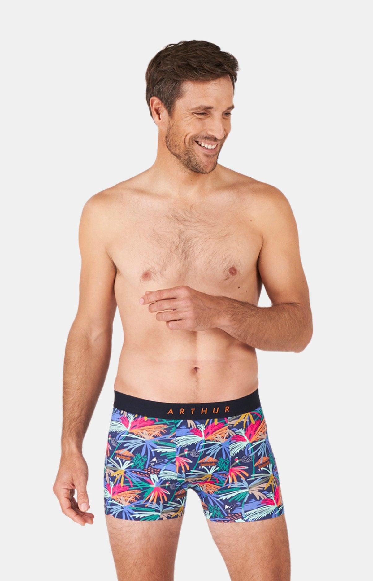 arthur-bob-boxer-tropical-boxer-homme-multicolore-coton-bio image 1