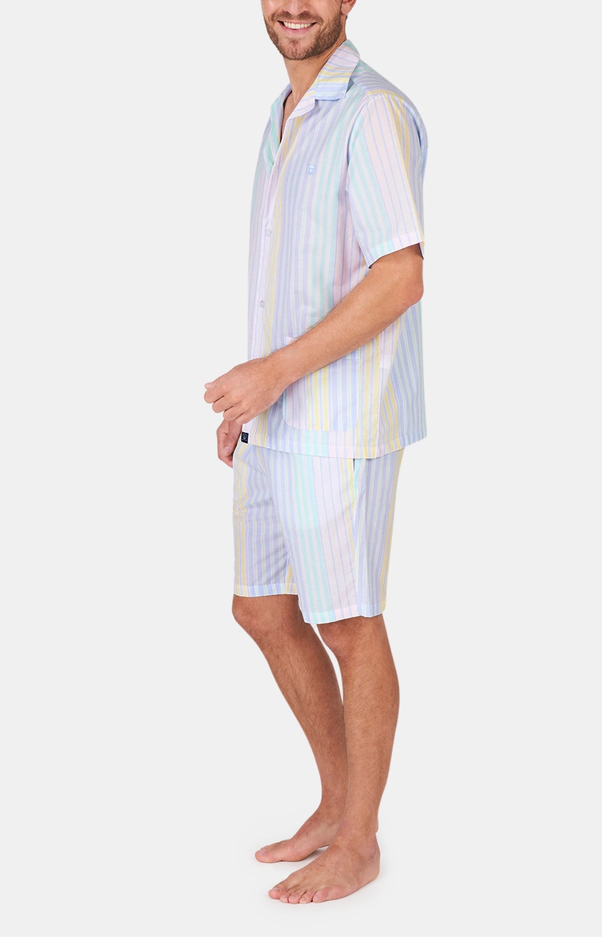 arthur-bob-dolce-vita-pyjama-court-homme-boutonn-multicolore image 2