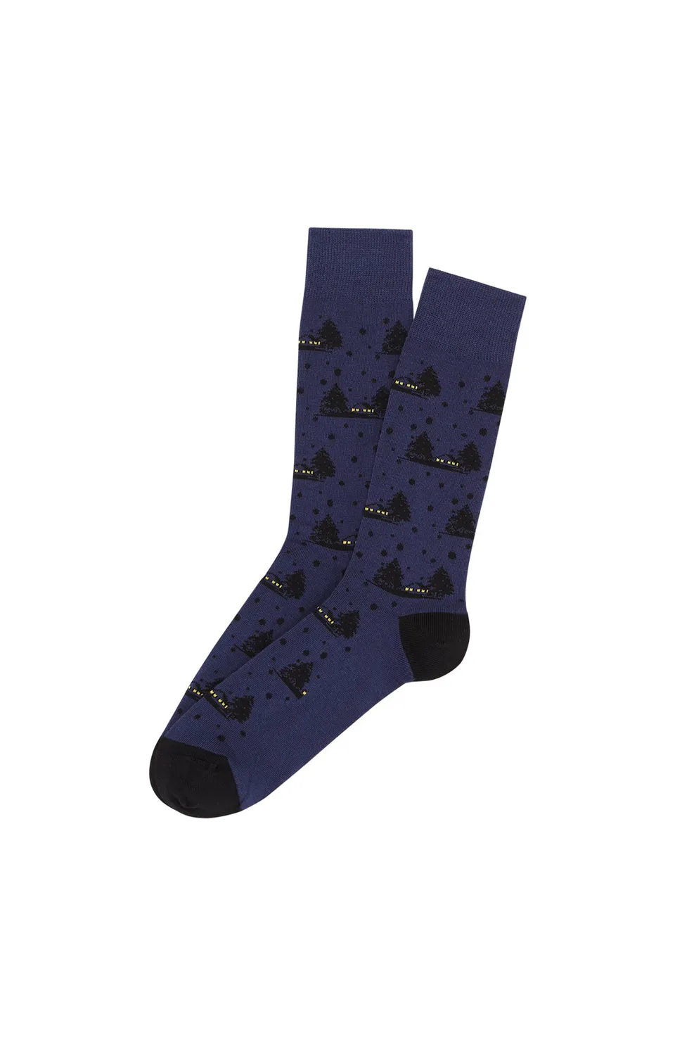 arthur-bob-nuit-d-hiver-chaussettes-marine-coton-bio image 1