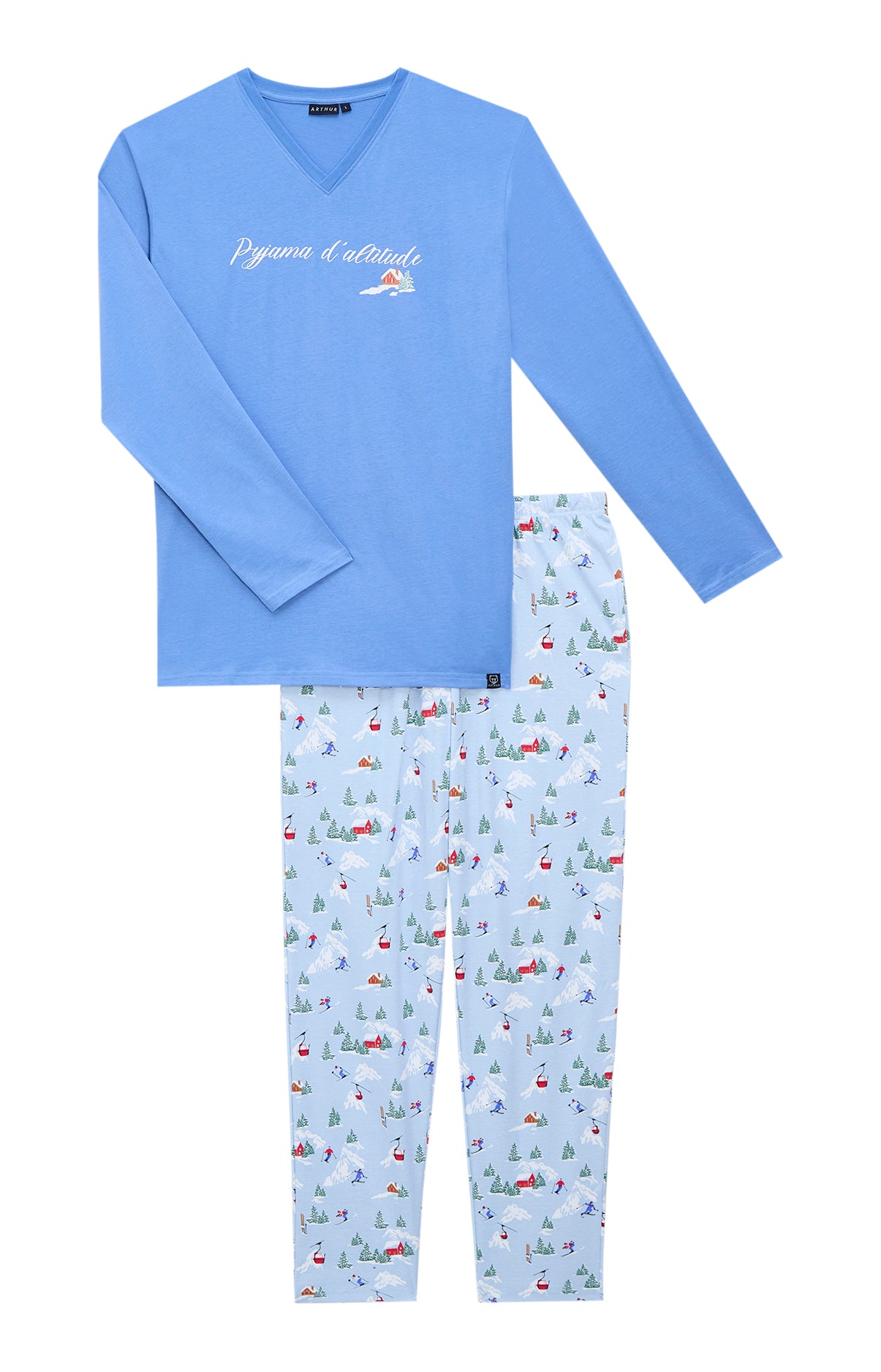arthur-bob-pyjama-no-l-en-altitude-coton-bio-ciel image 3
