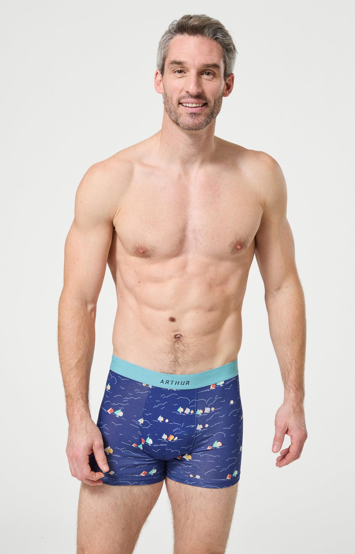 arthur-bob-tranquill-t-boxer-homme-marine-coton-bio image 4