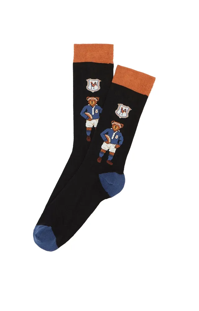 arthur-bob-teddy-rugby-chaussettes-homme-noir-40-46-coton-bio image 1