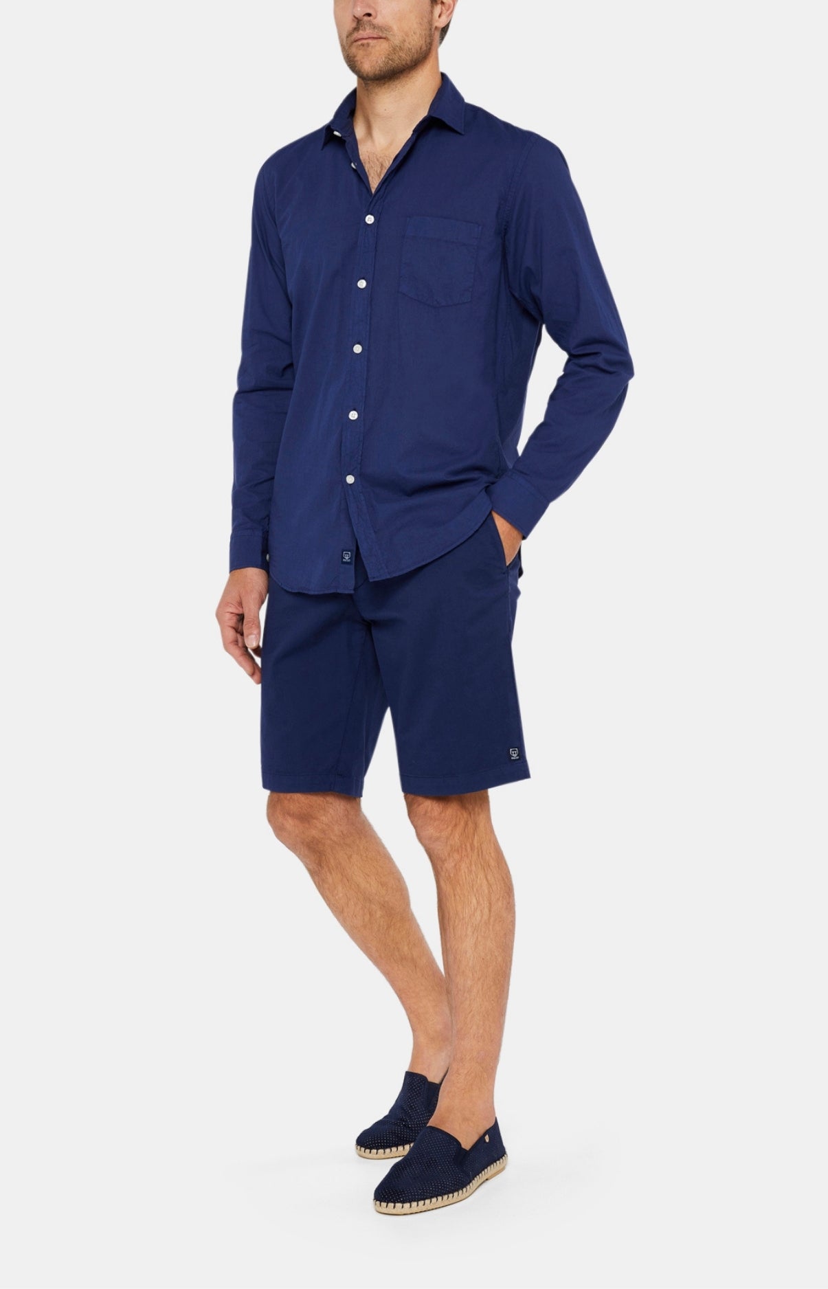 arthur-bob-voile-de-coton-chemise-homme-manches-longues-marine image 2