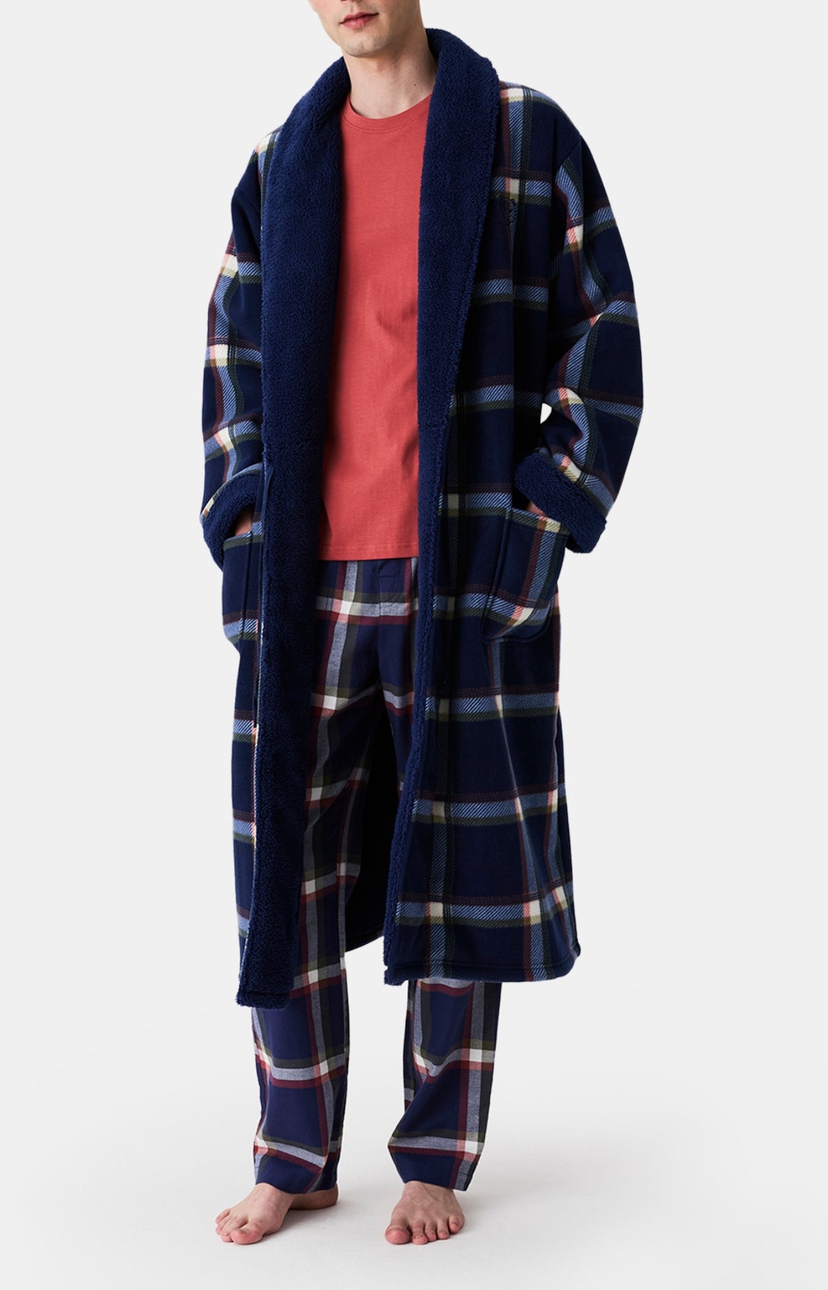 arthur-bob-luka-robe-de-chambre-homme-polaire-marine image 4