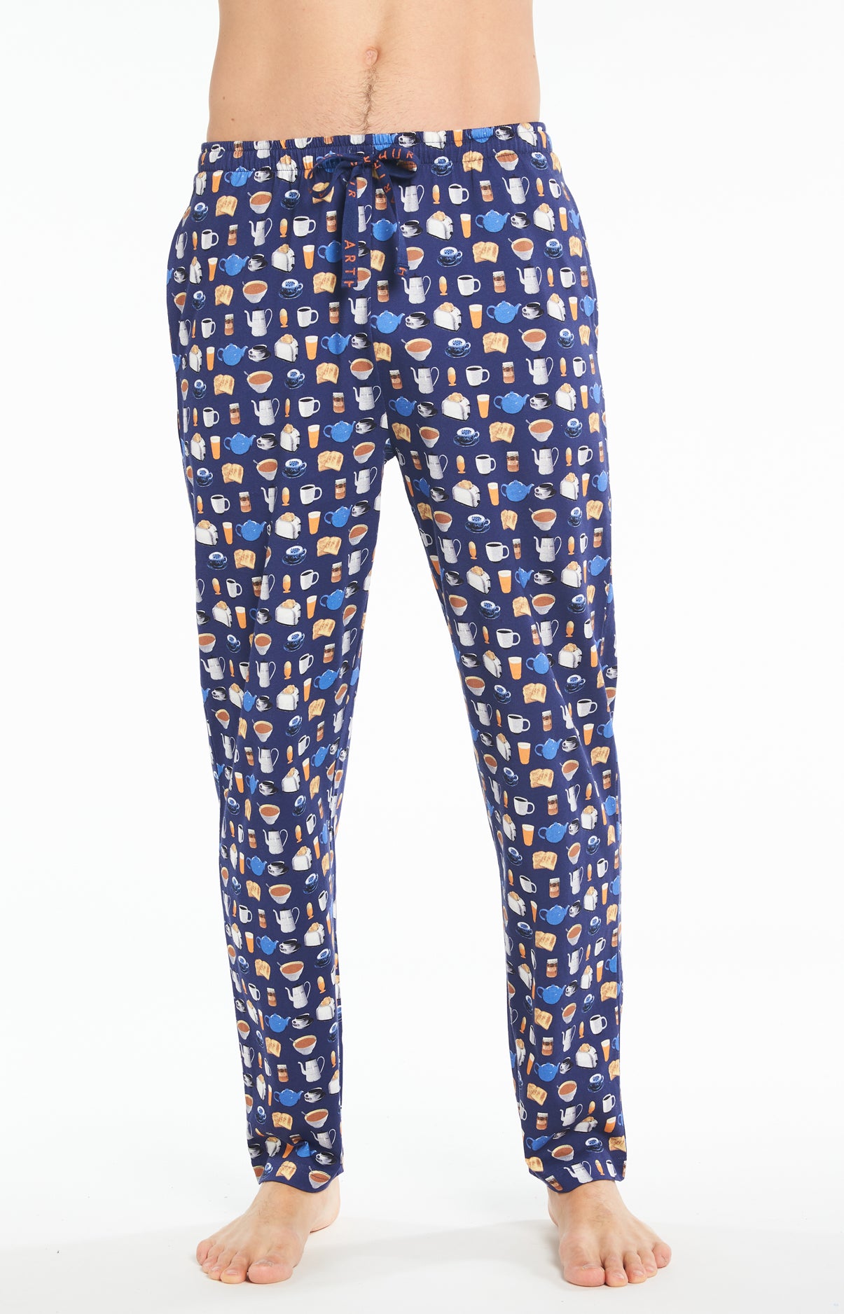 arthur-bob-orange-pyjama-homme-marine-coton-bio-long image 5