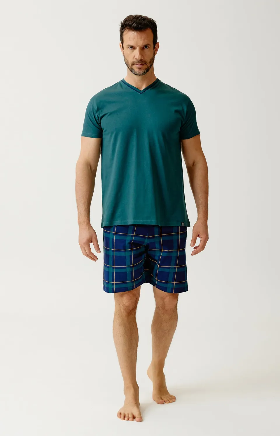 arthur-bob-pyjashort-noah-marine-homme-coton-l-ger image 1