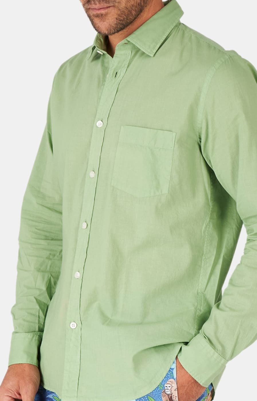 arthur-plage-chemise-voile-coton-homme-green image 4