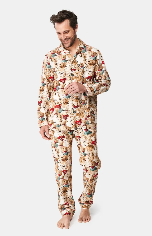 arthur-bob-teddy-pyjama-boutonn-homme-pilou-brun image 1