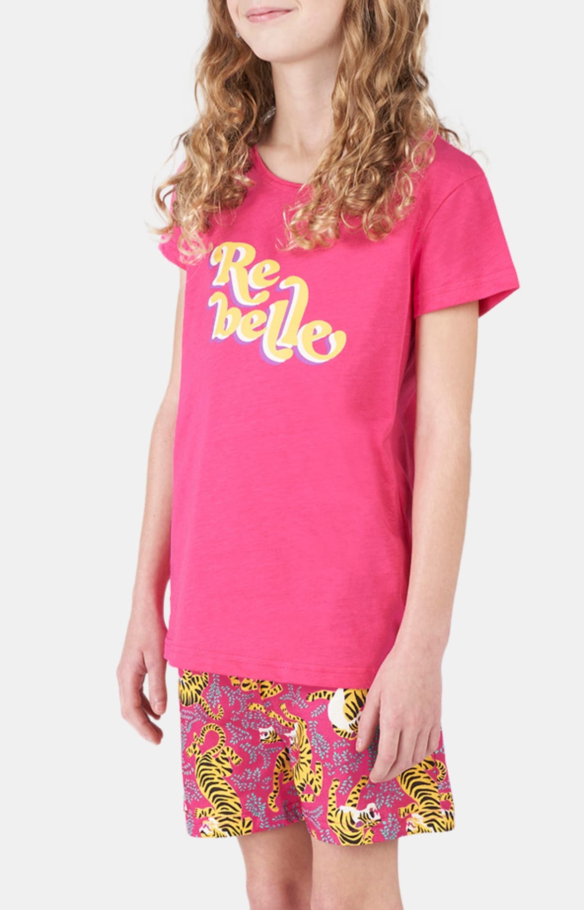 arthur-bob-rebelle-pyjashort-enfant-fushia-coton-bio image 2