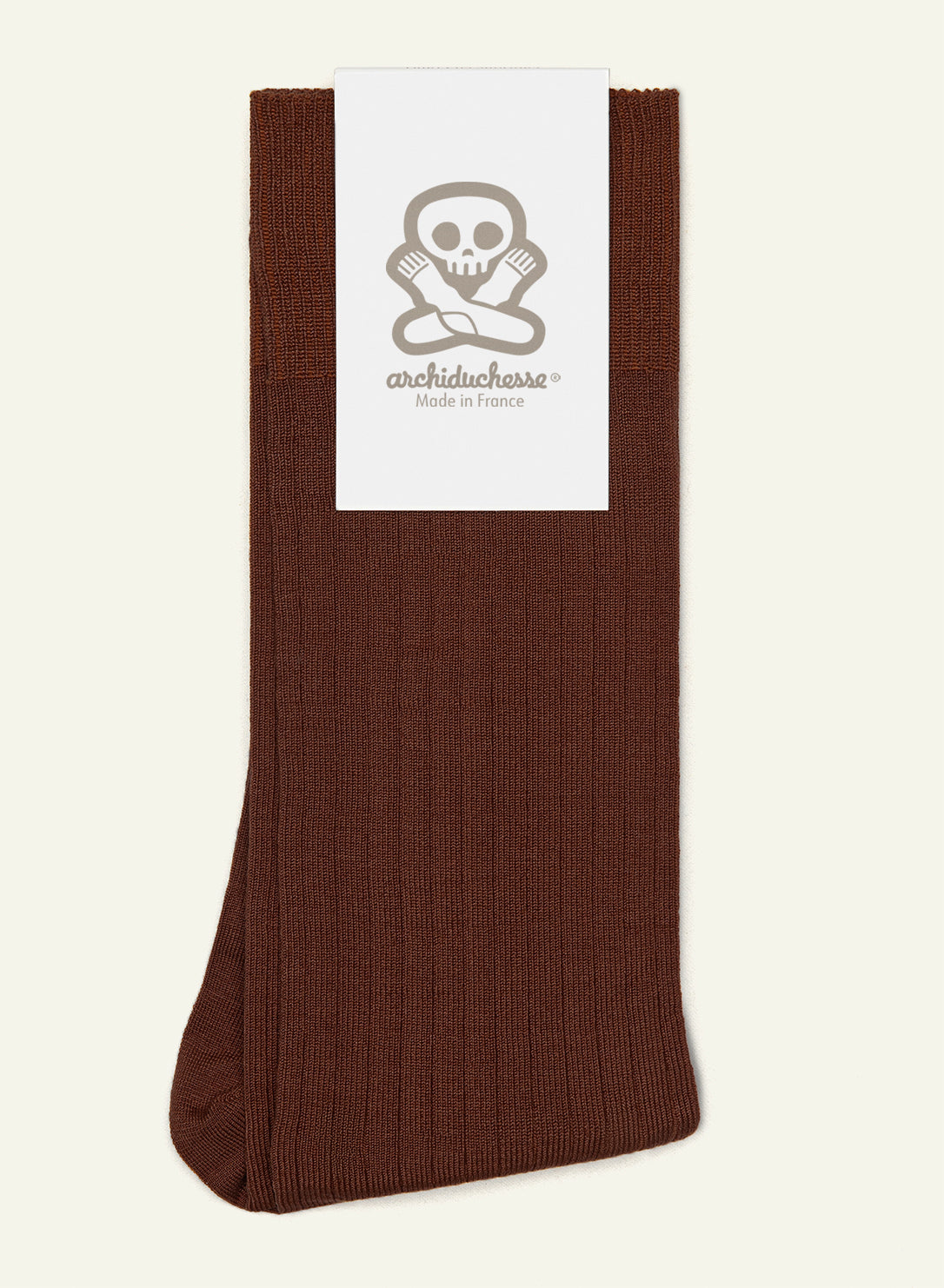 archiduchesse-de-luxe-jean-marron-chaussettes-fil-d-cosse image 5