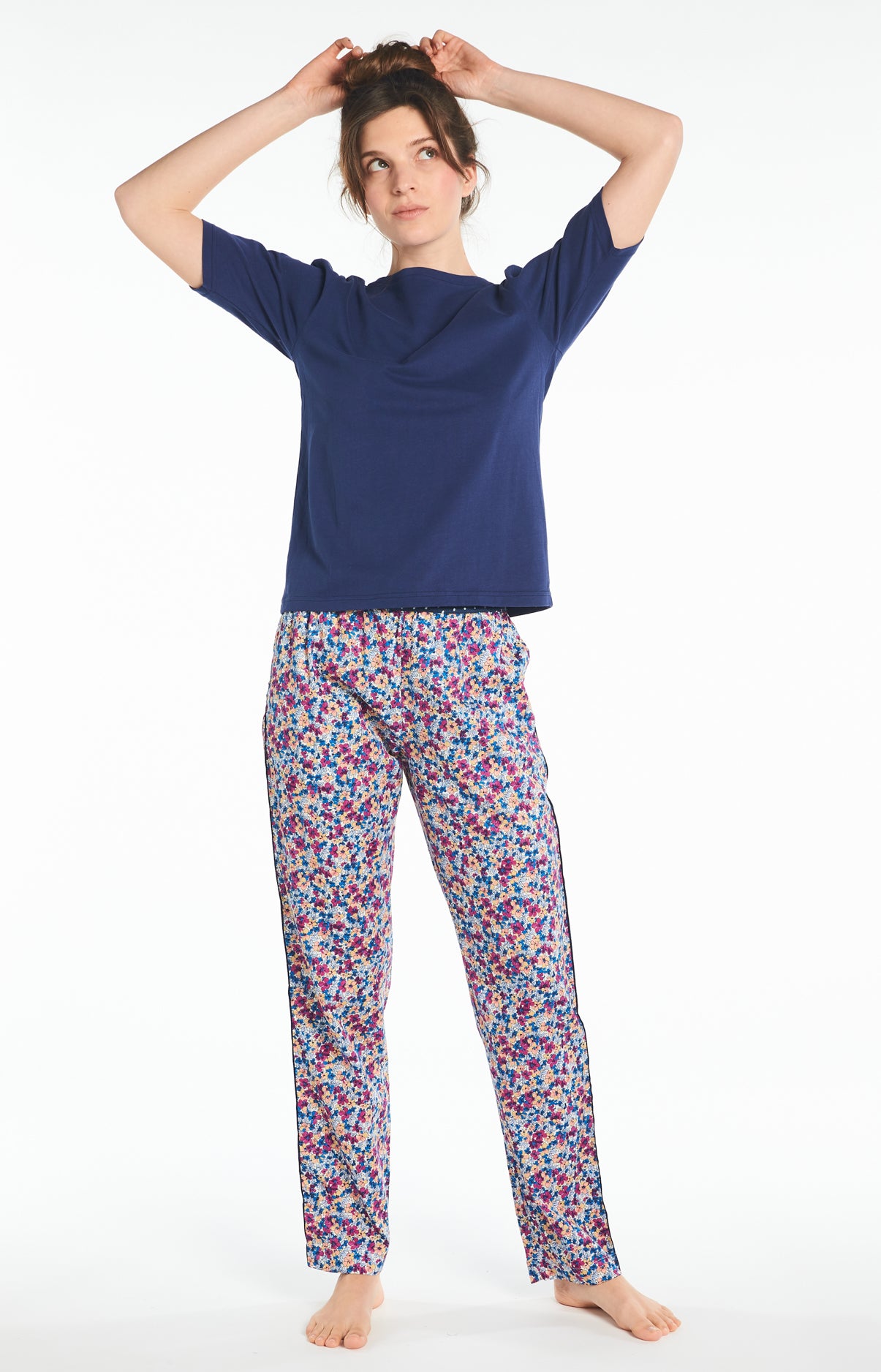 arthur-bob-fleur-pantalon-pyjama-violet-coton-bio image 4