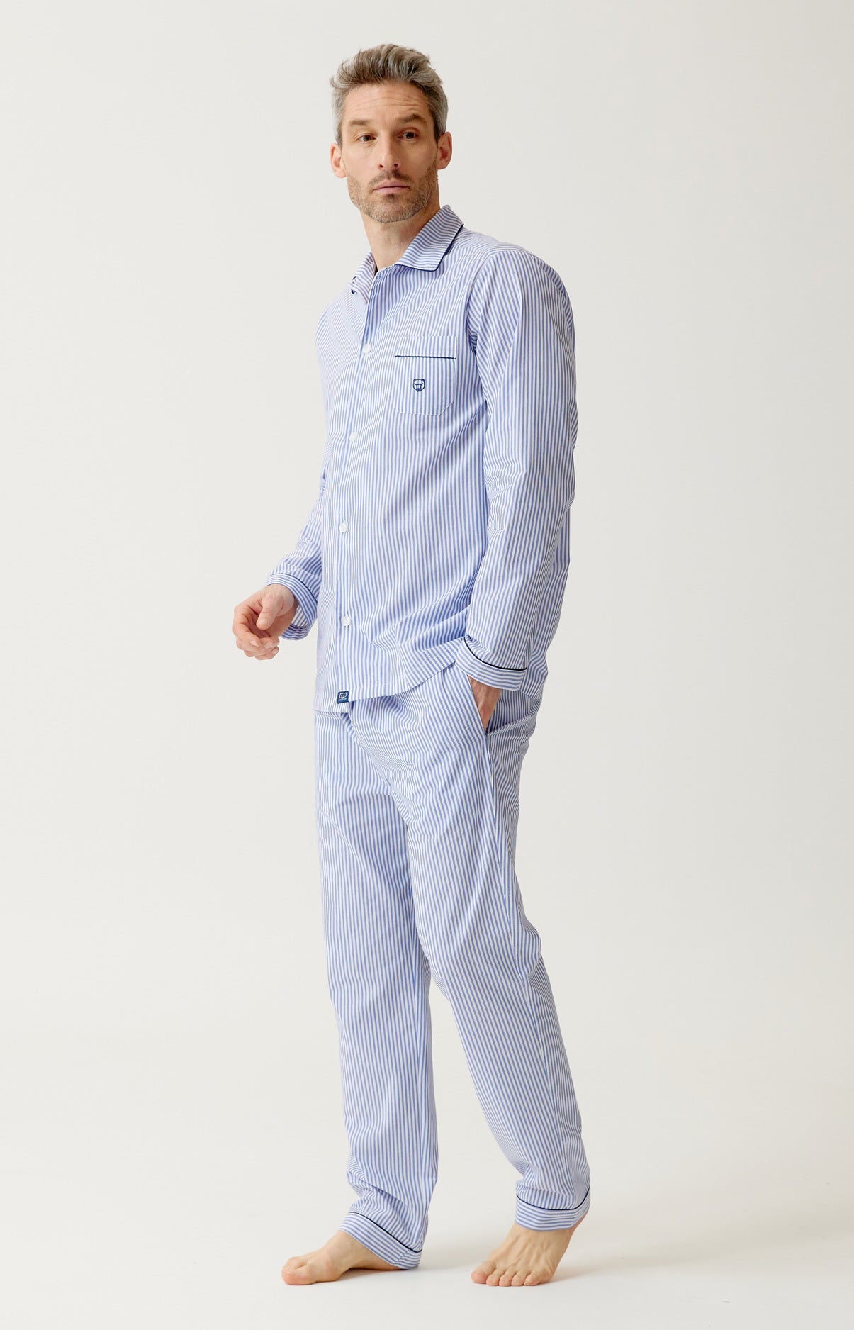 arthur-bob-rayure-bleue-pyjama-homme-bleu-coton-bio image 5