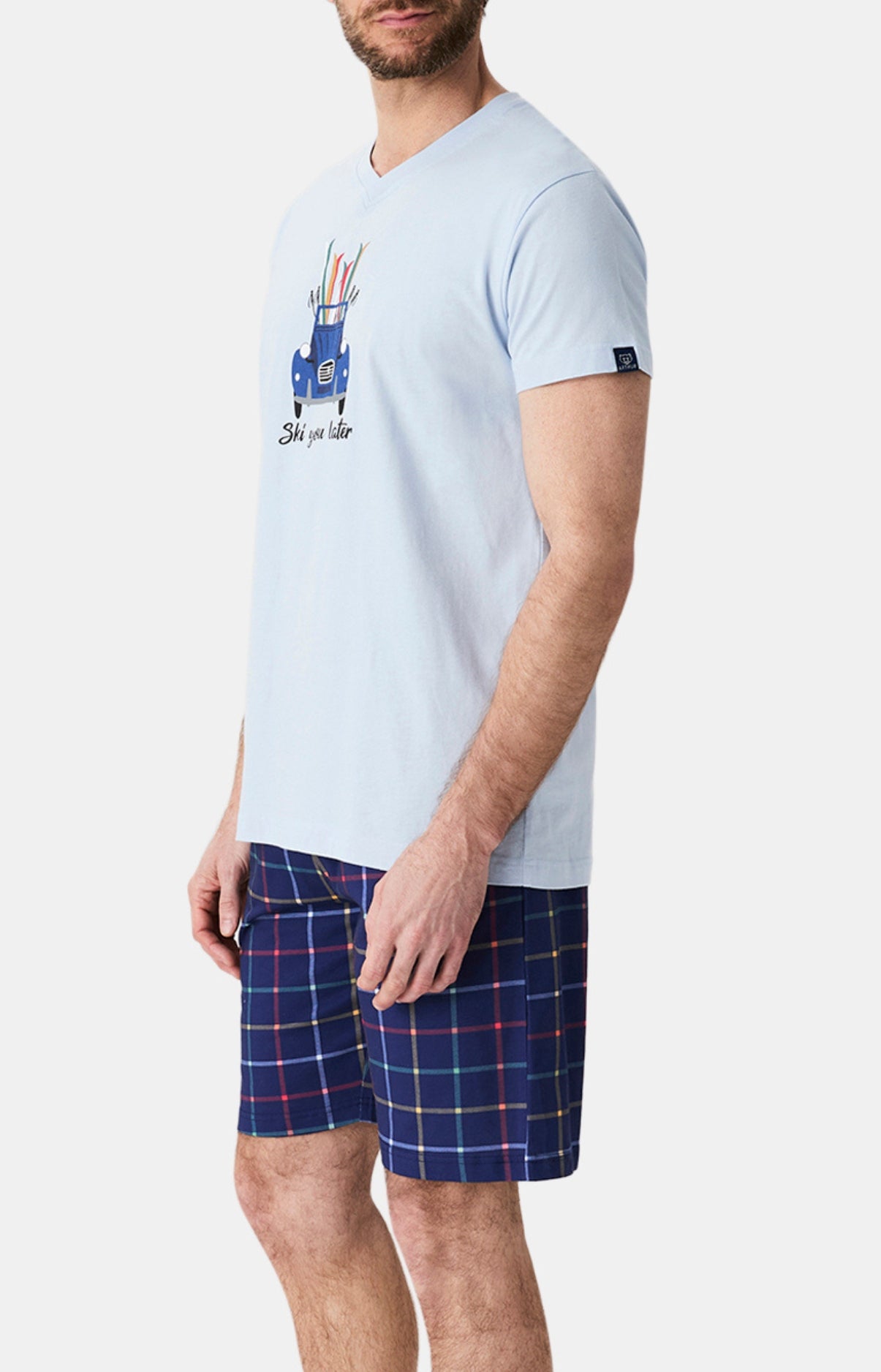 arthur-bob-pyjashort-ski-you-later-pyjama-marine-l image 5
