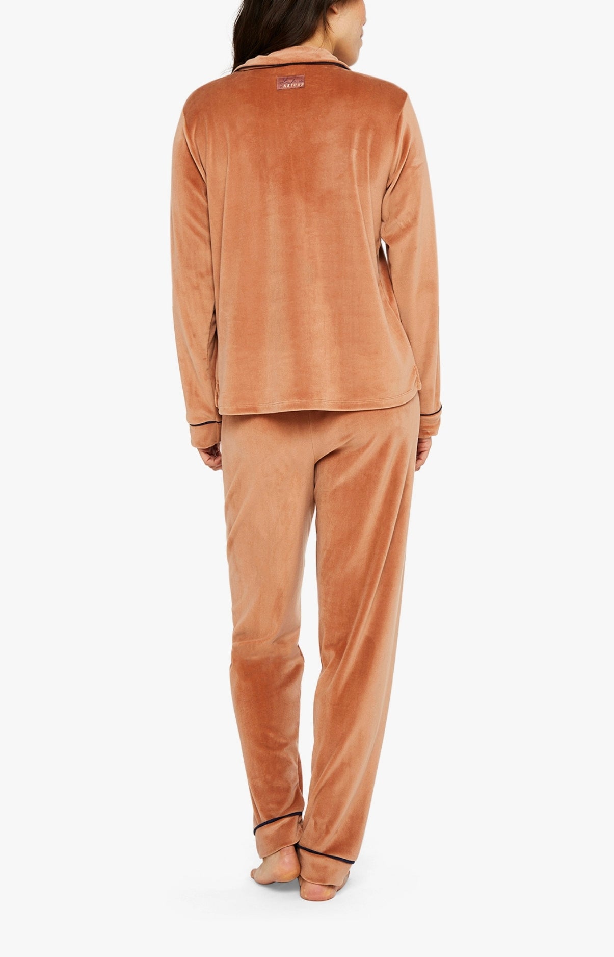 arthur-bob-caramel-pyjama-velours-caramel-boutonn-femme image 5